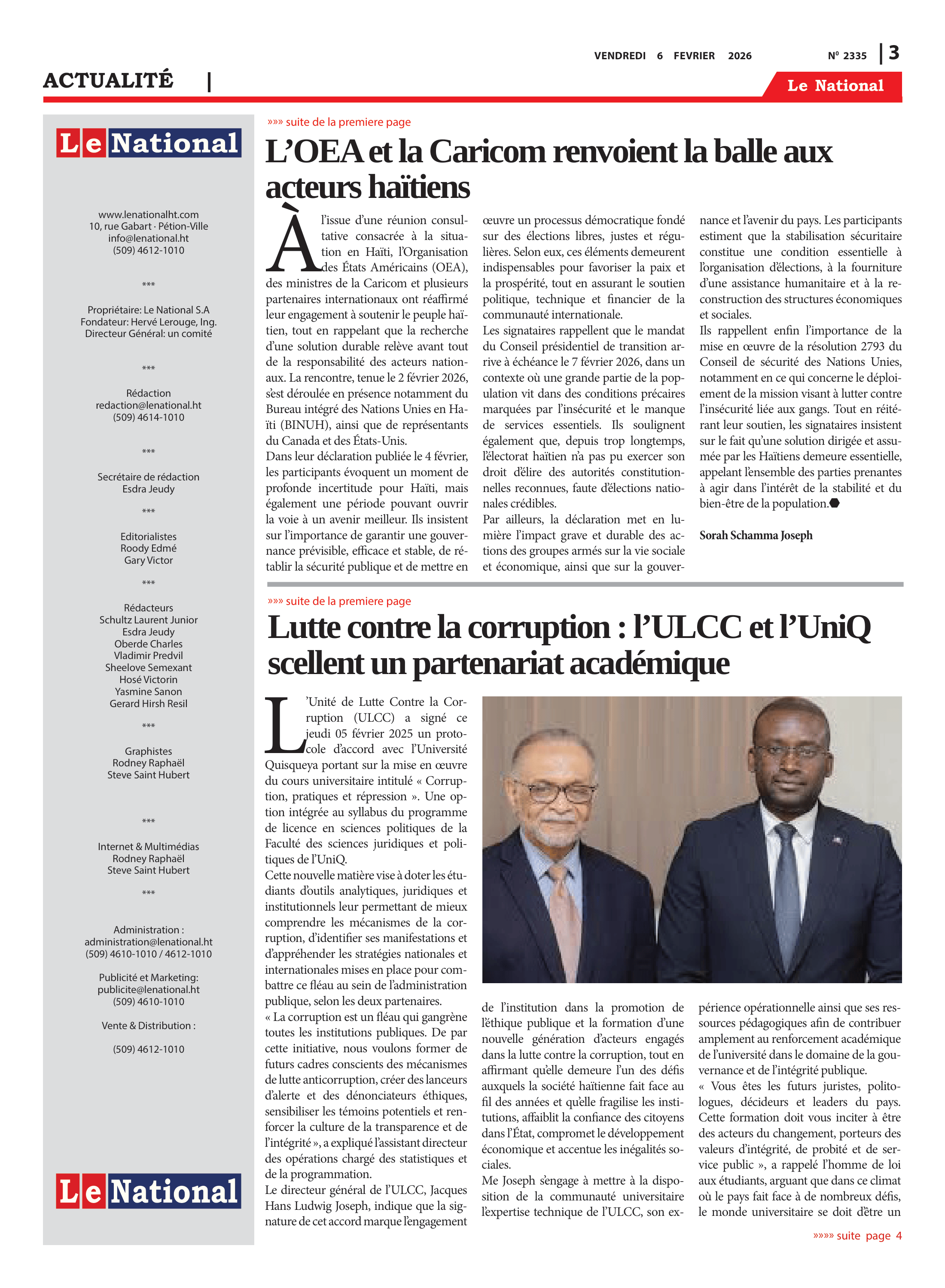 Page 3 de l'édition 2335