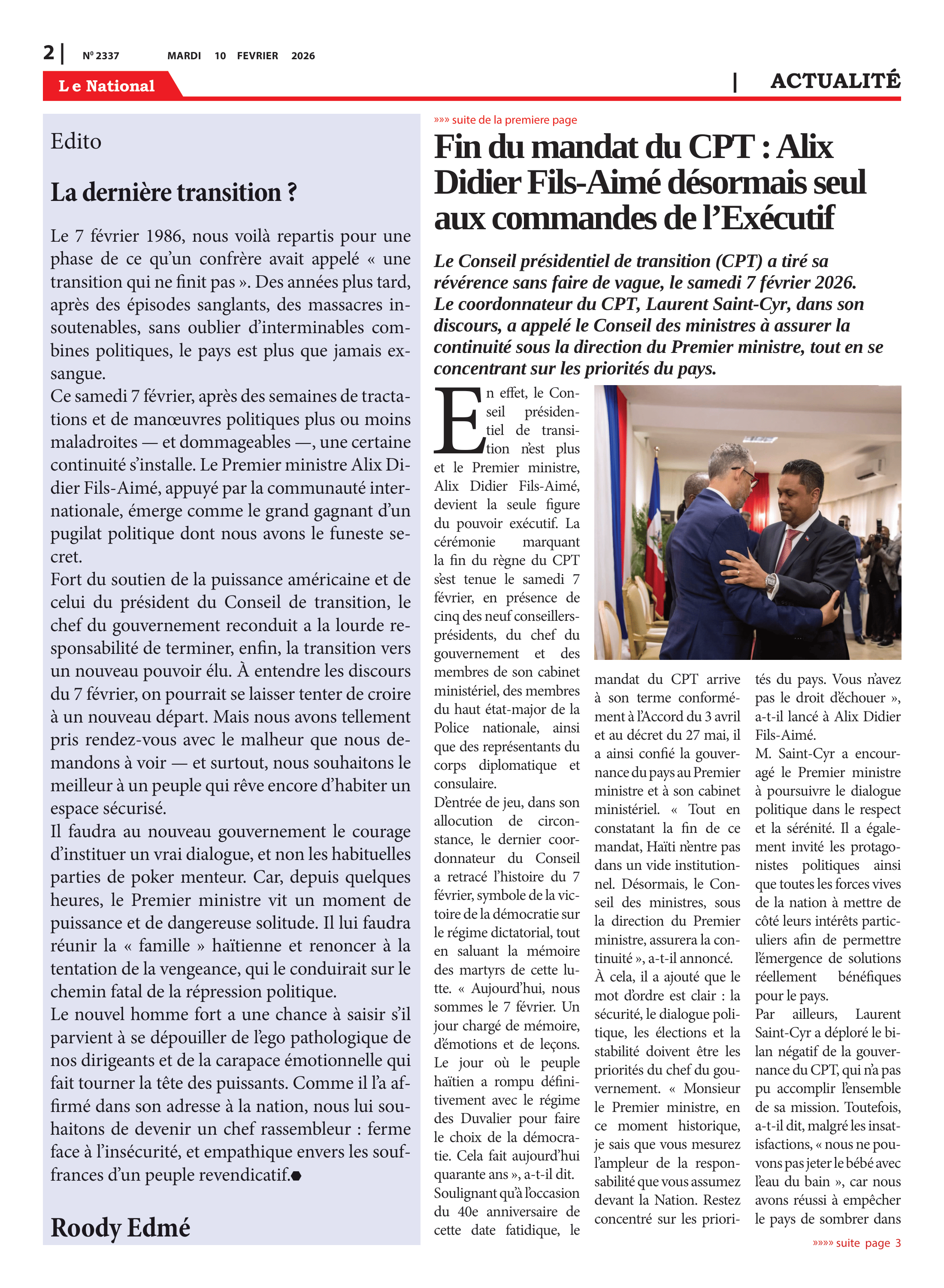 Page 2 de l'édition 2337