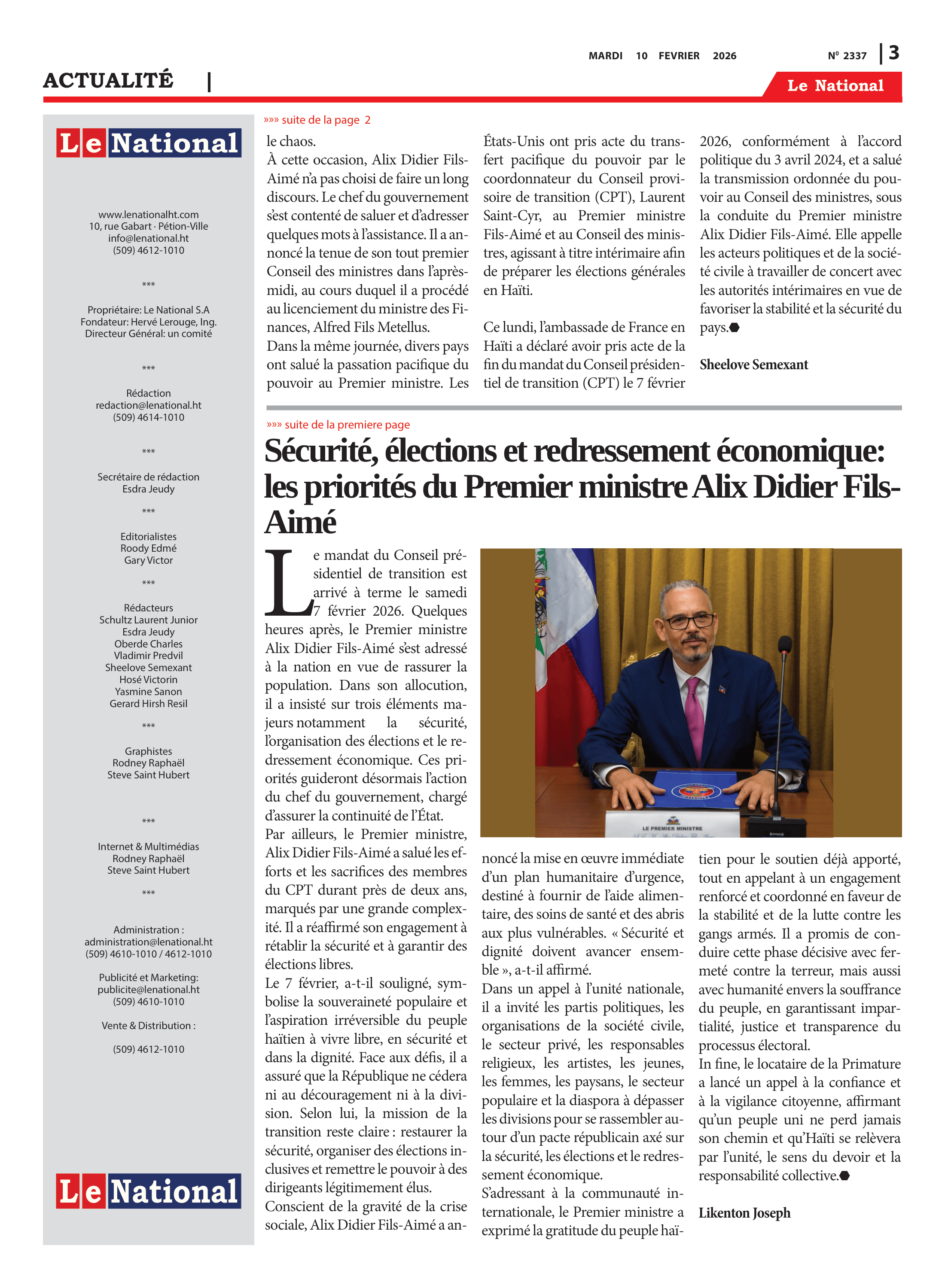 Page 3 de l'édition 2337