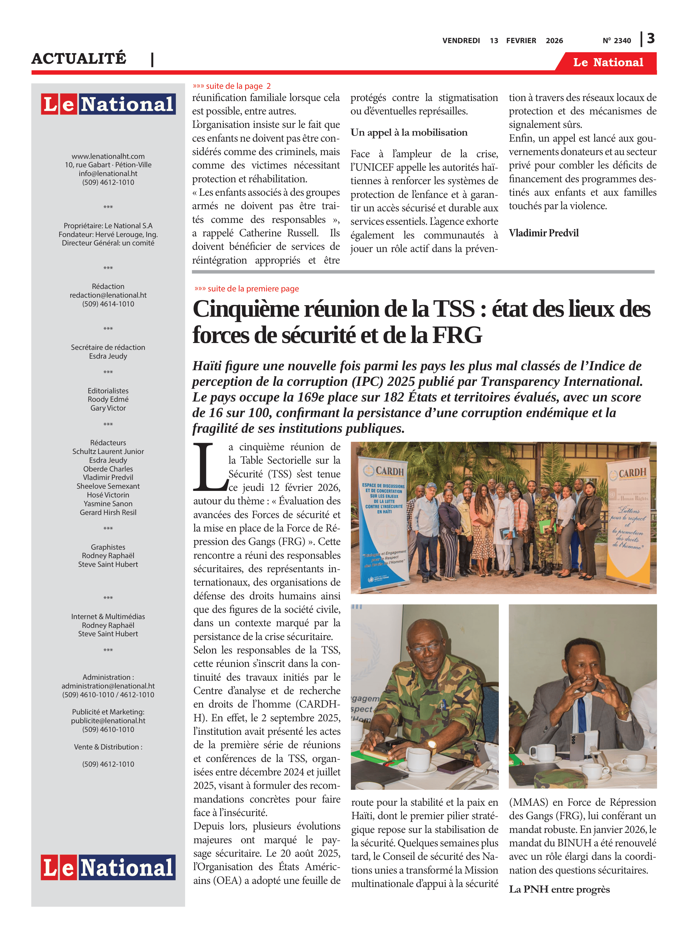 Page 3 de l'édition 2340