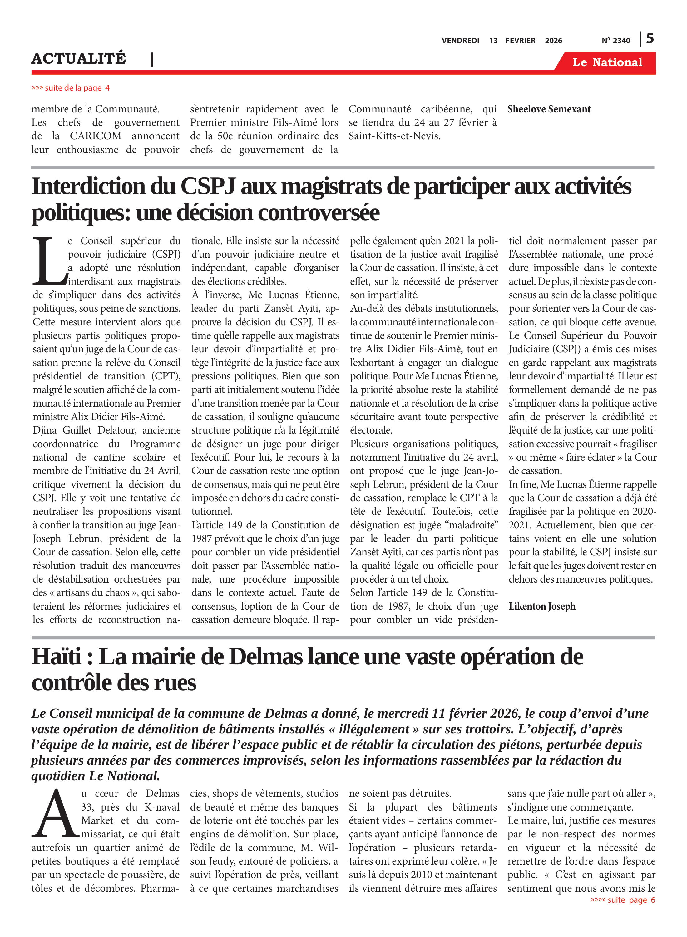 Page 5 de l'édition 2340