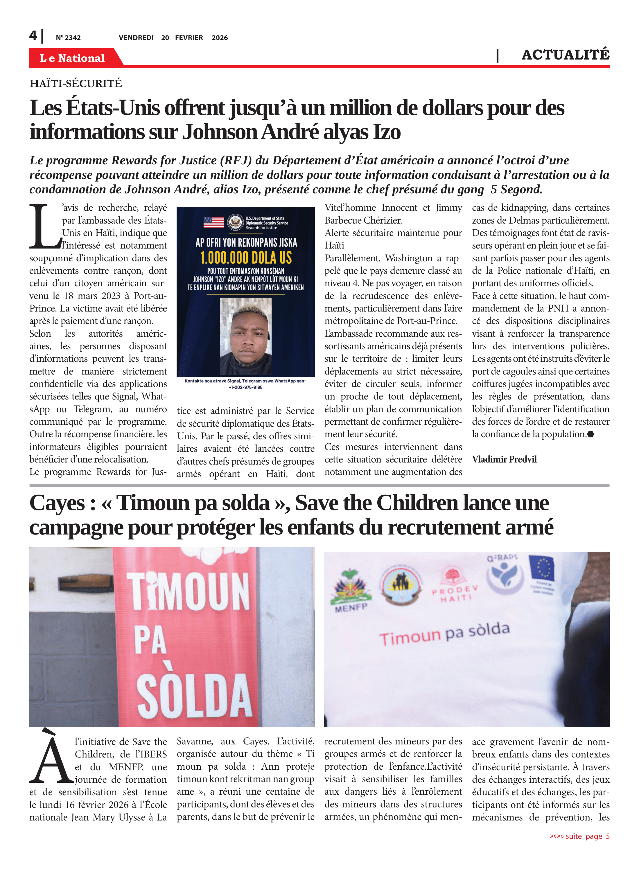 Page 4 de l'édition 2342