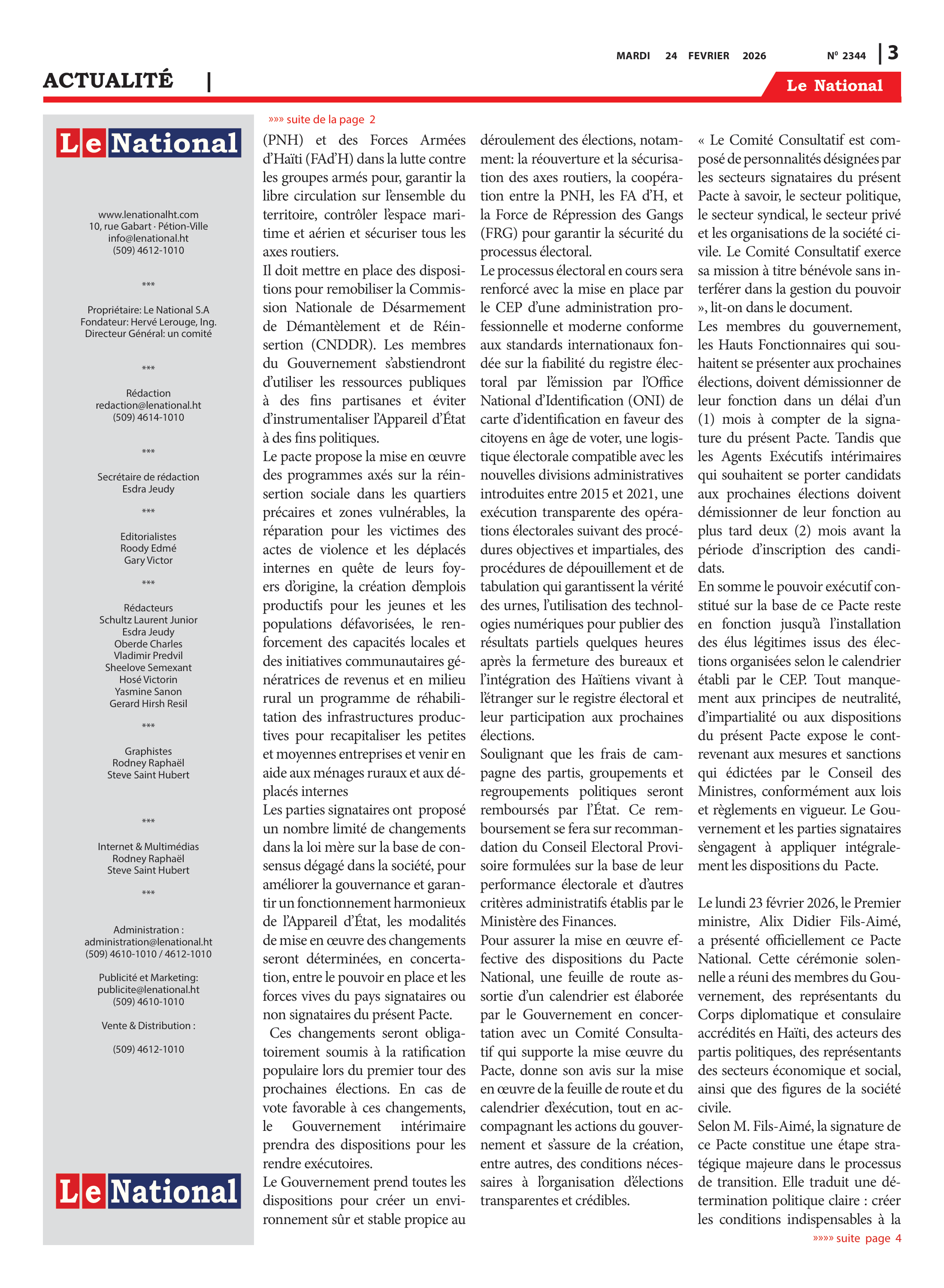 Page 3 de l'édition 2344
