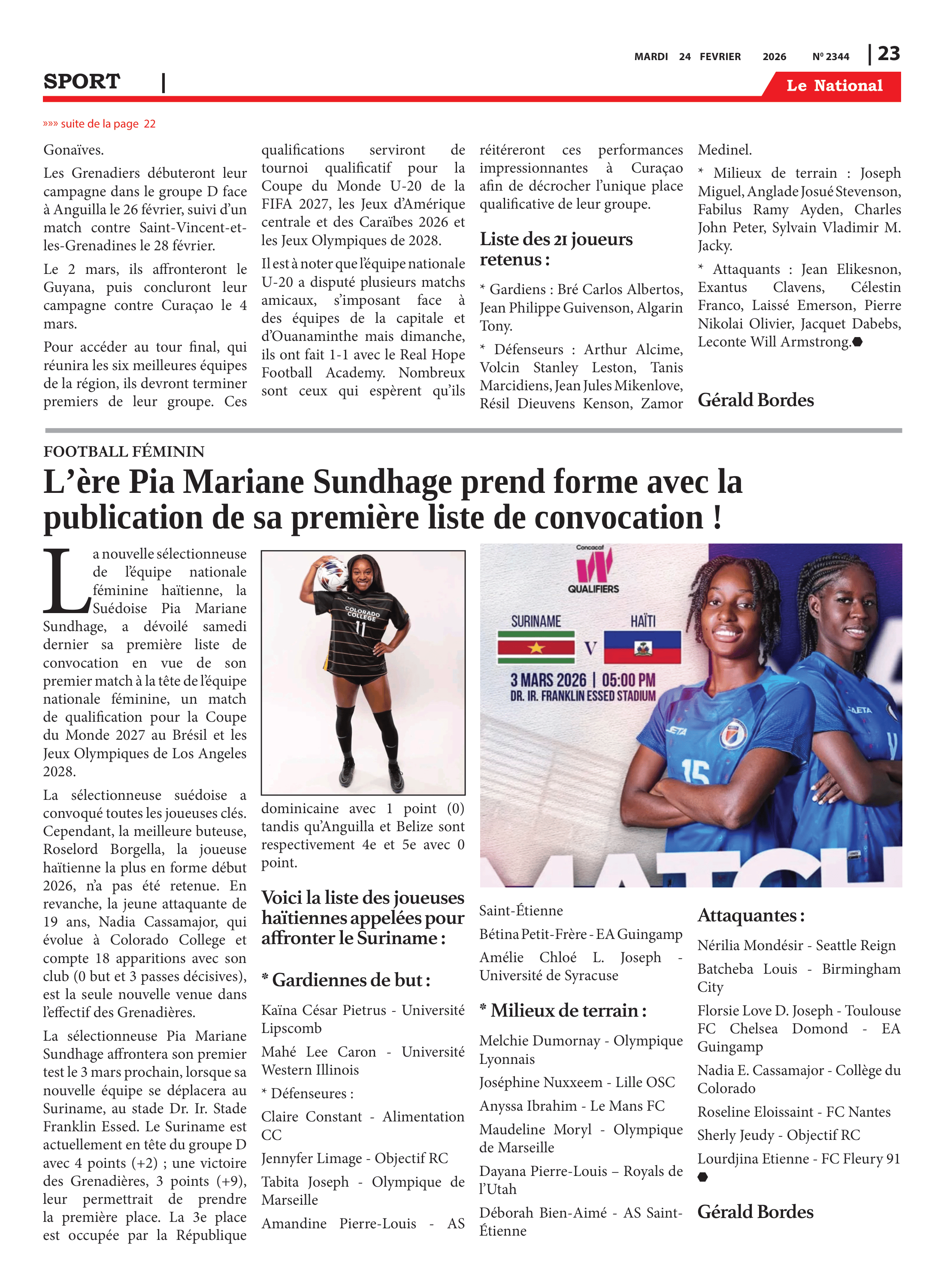 Page 23 de l'édition 2344