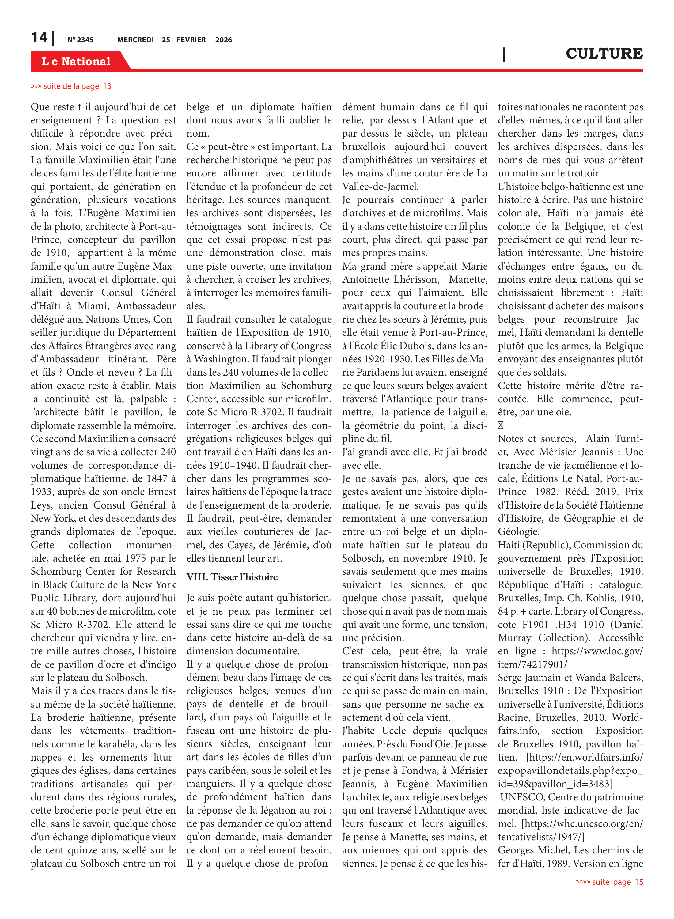 Page 14 de l'édition 2345
