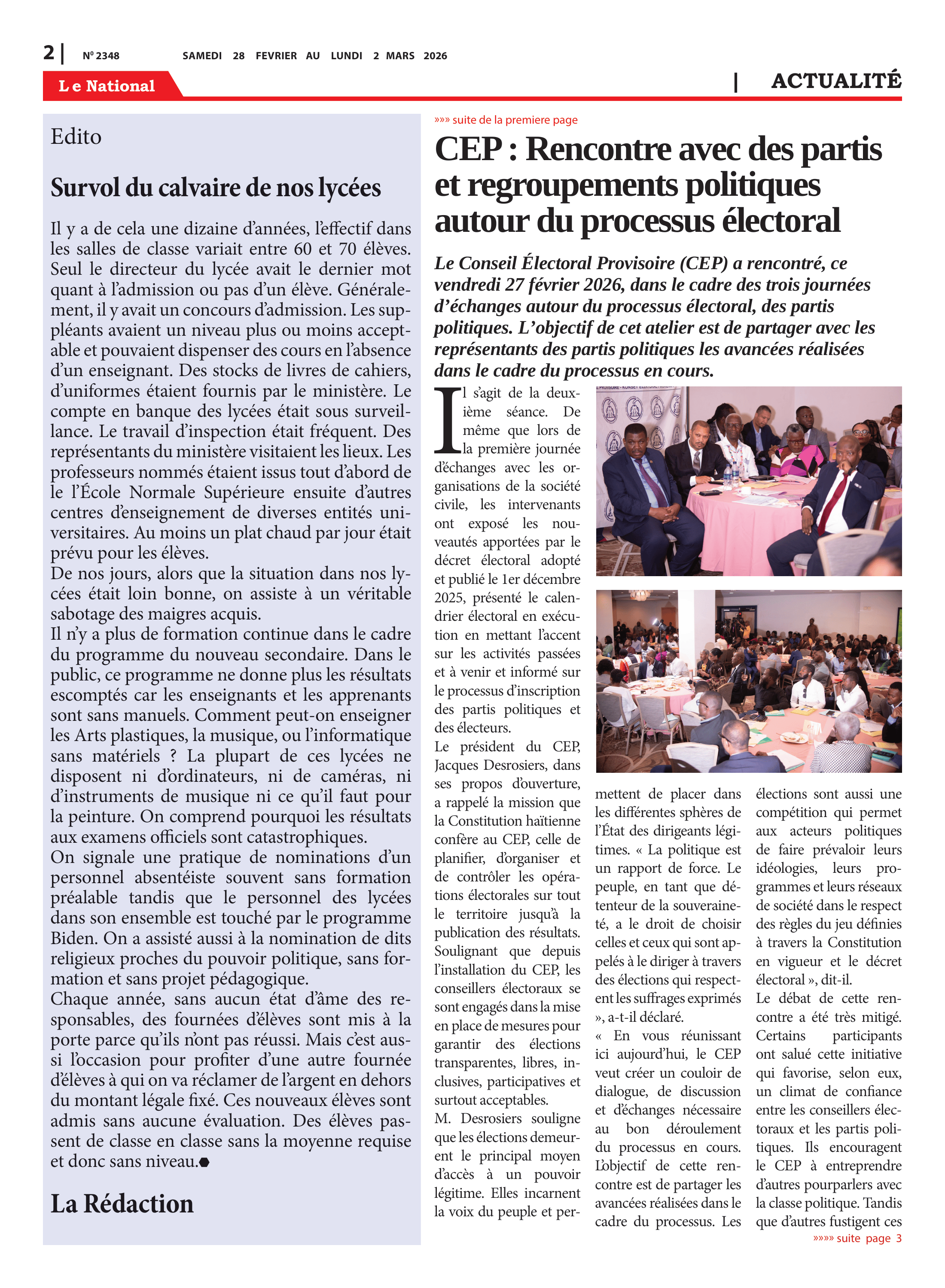Page 2 de l'édition 2348