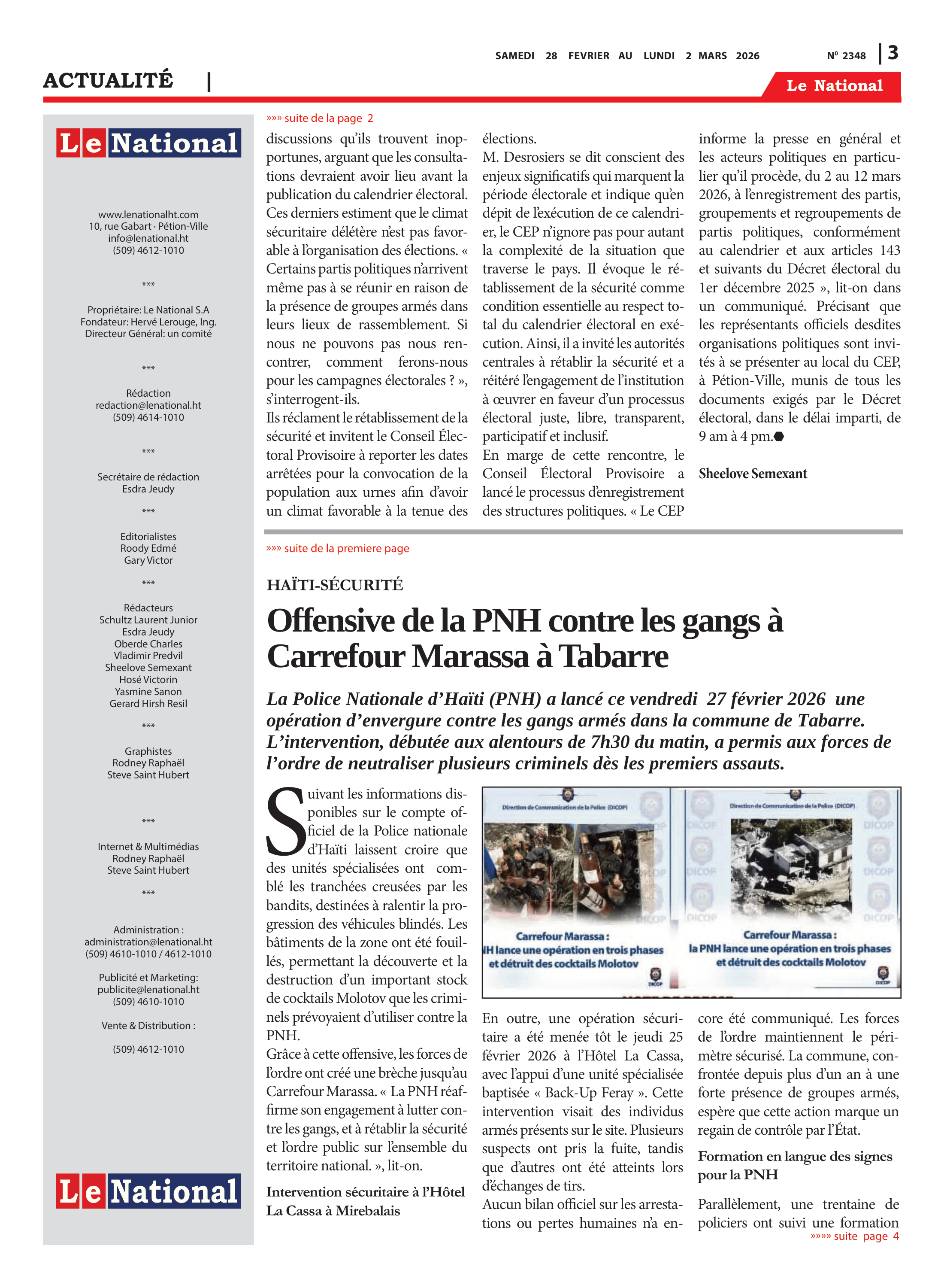 Page 3 de l'édition 2348