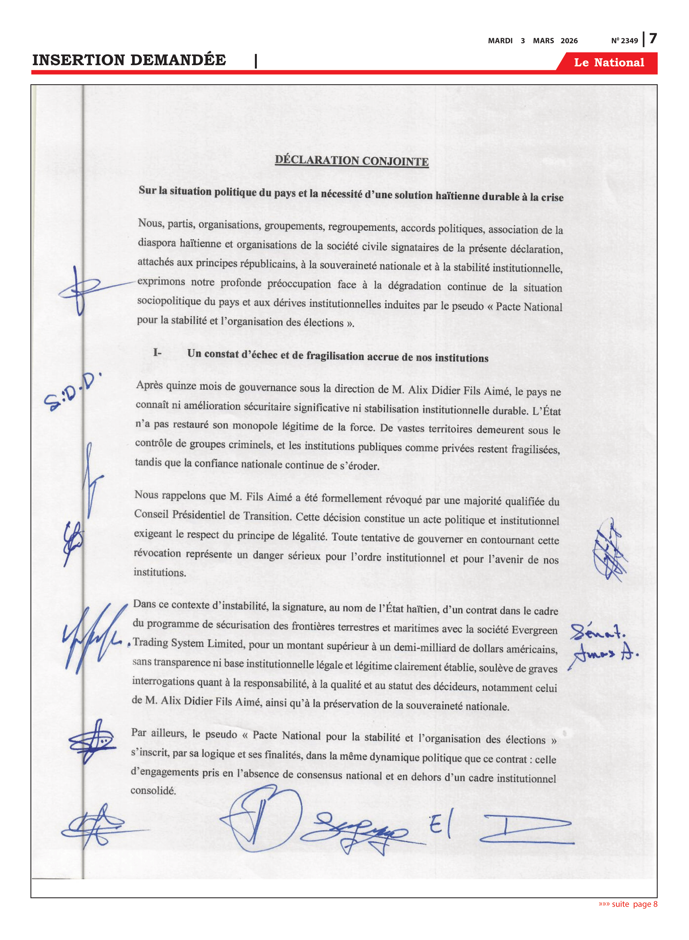 Page 7 de l'édition 2349