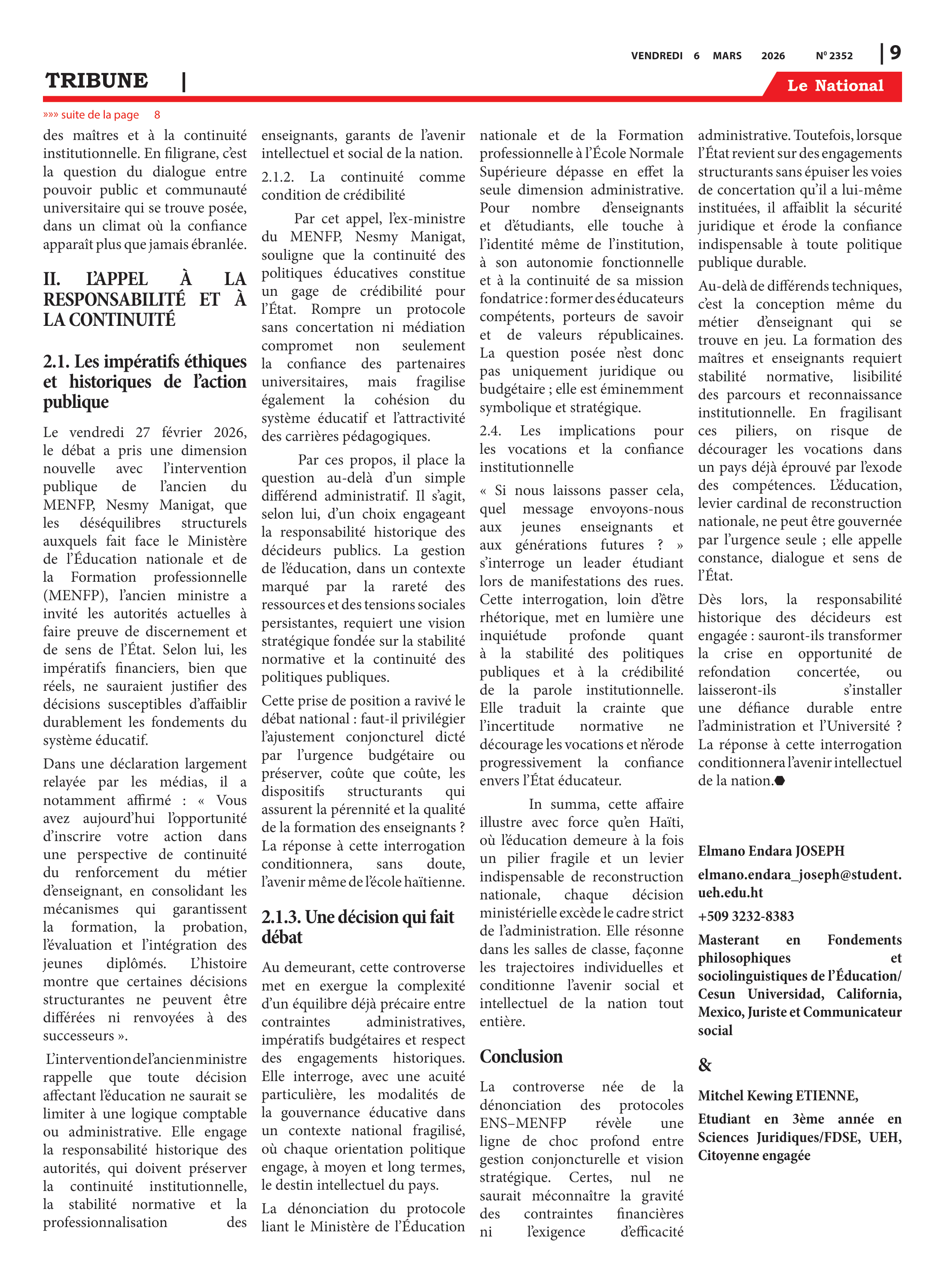Page 9 de l'édition 2352