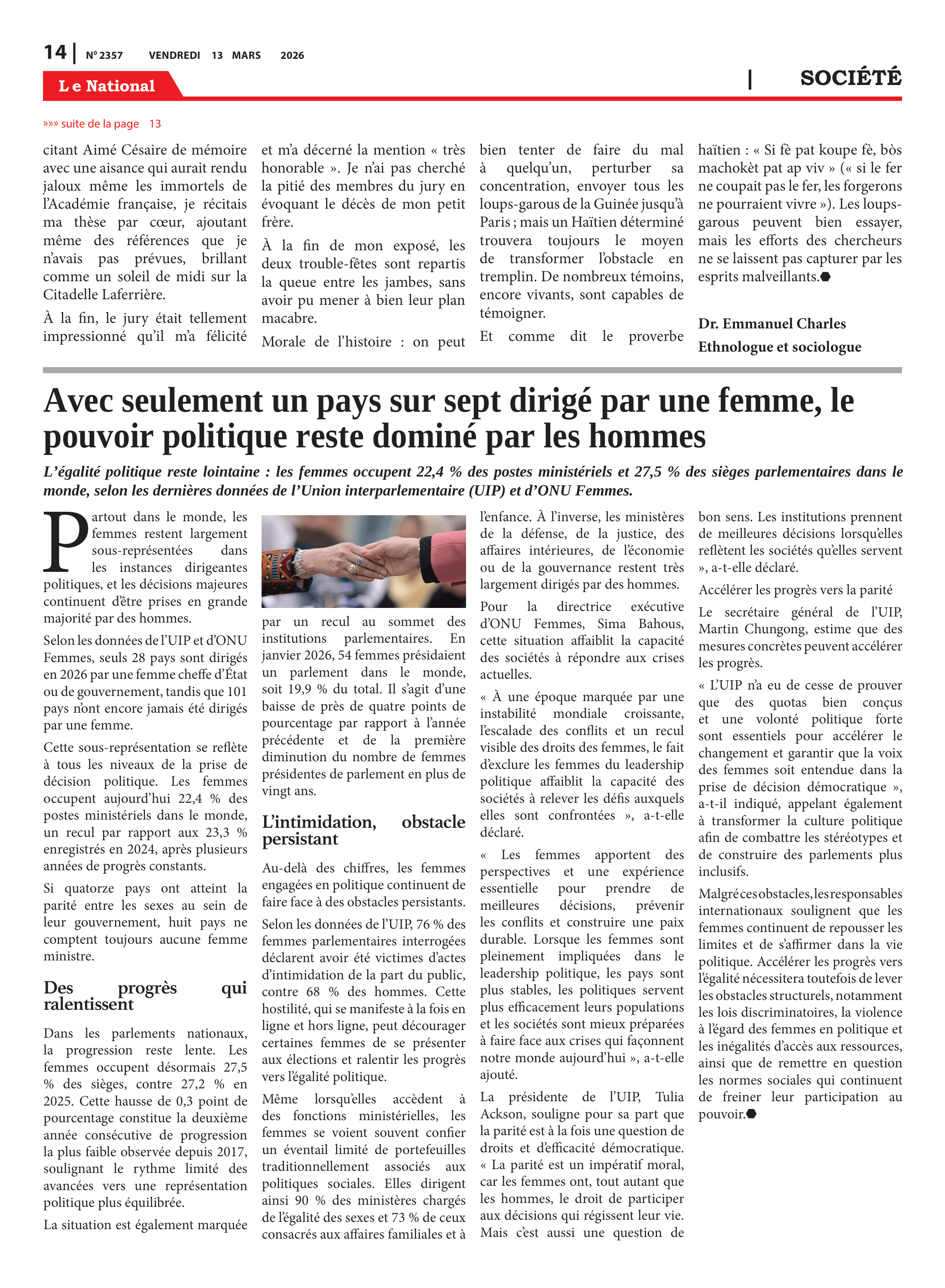 Page 14 de l'édition 2357