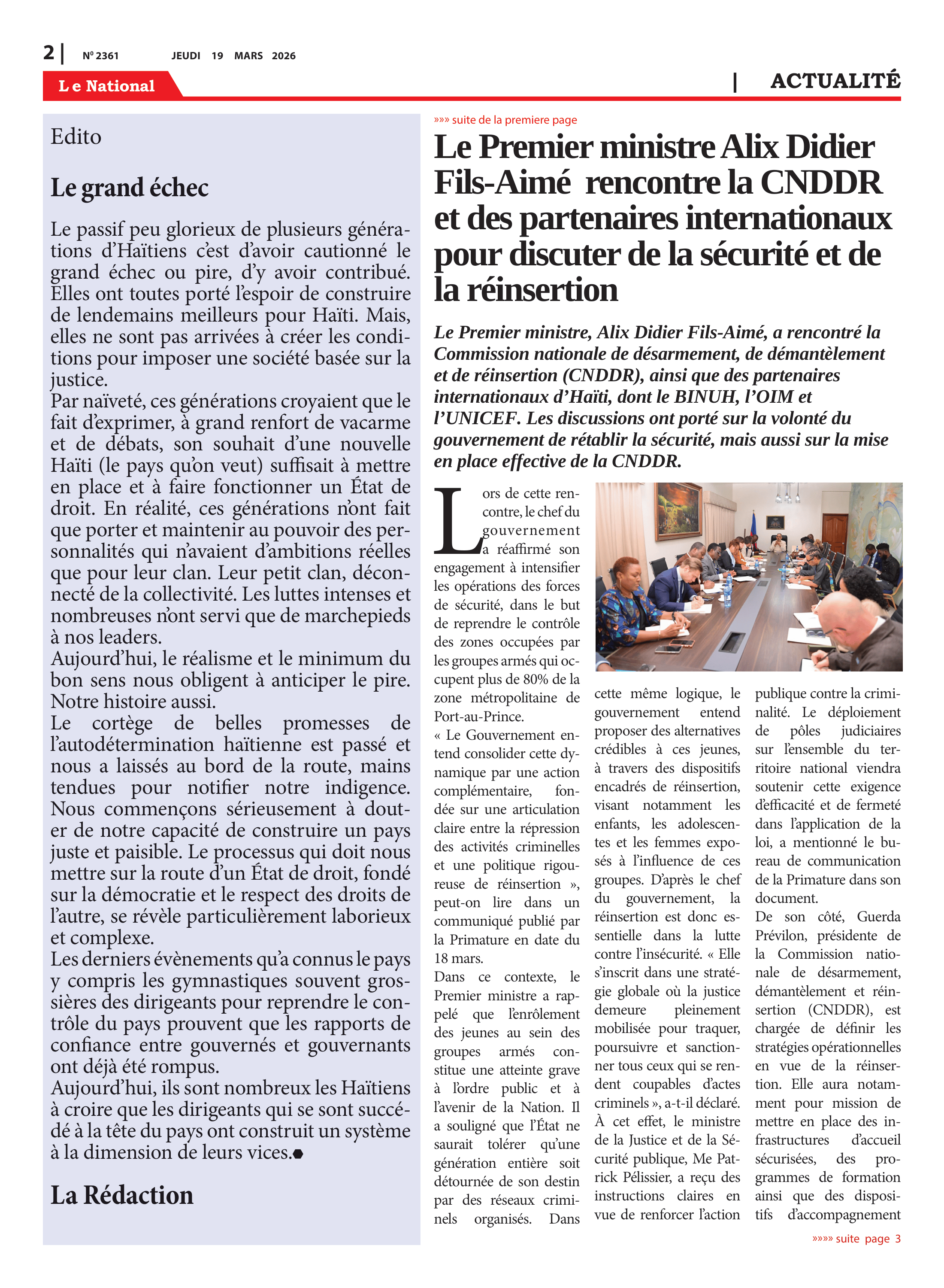 Page 2 de l'édition 2361