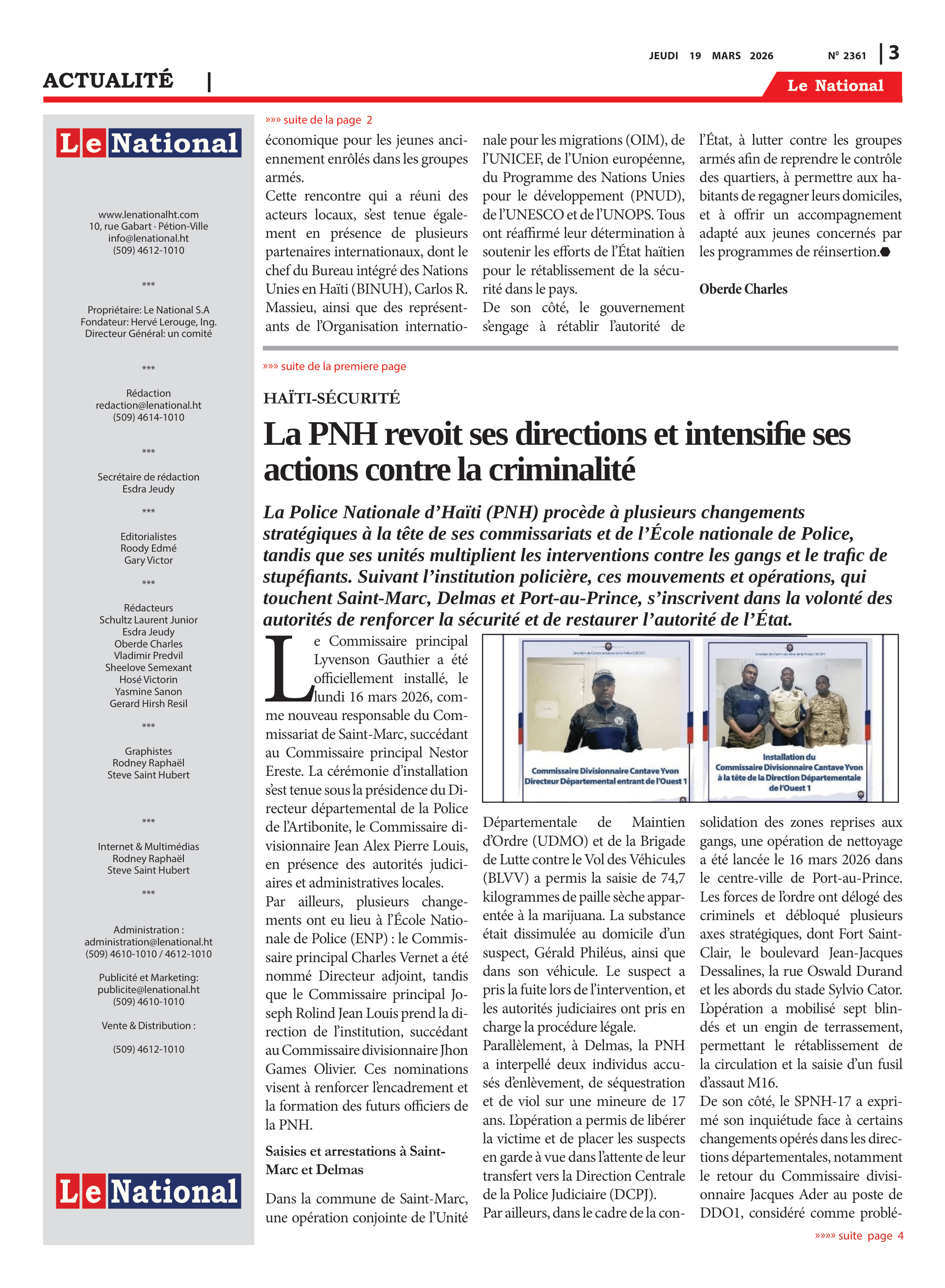 Page 3 de l'édition 2361