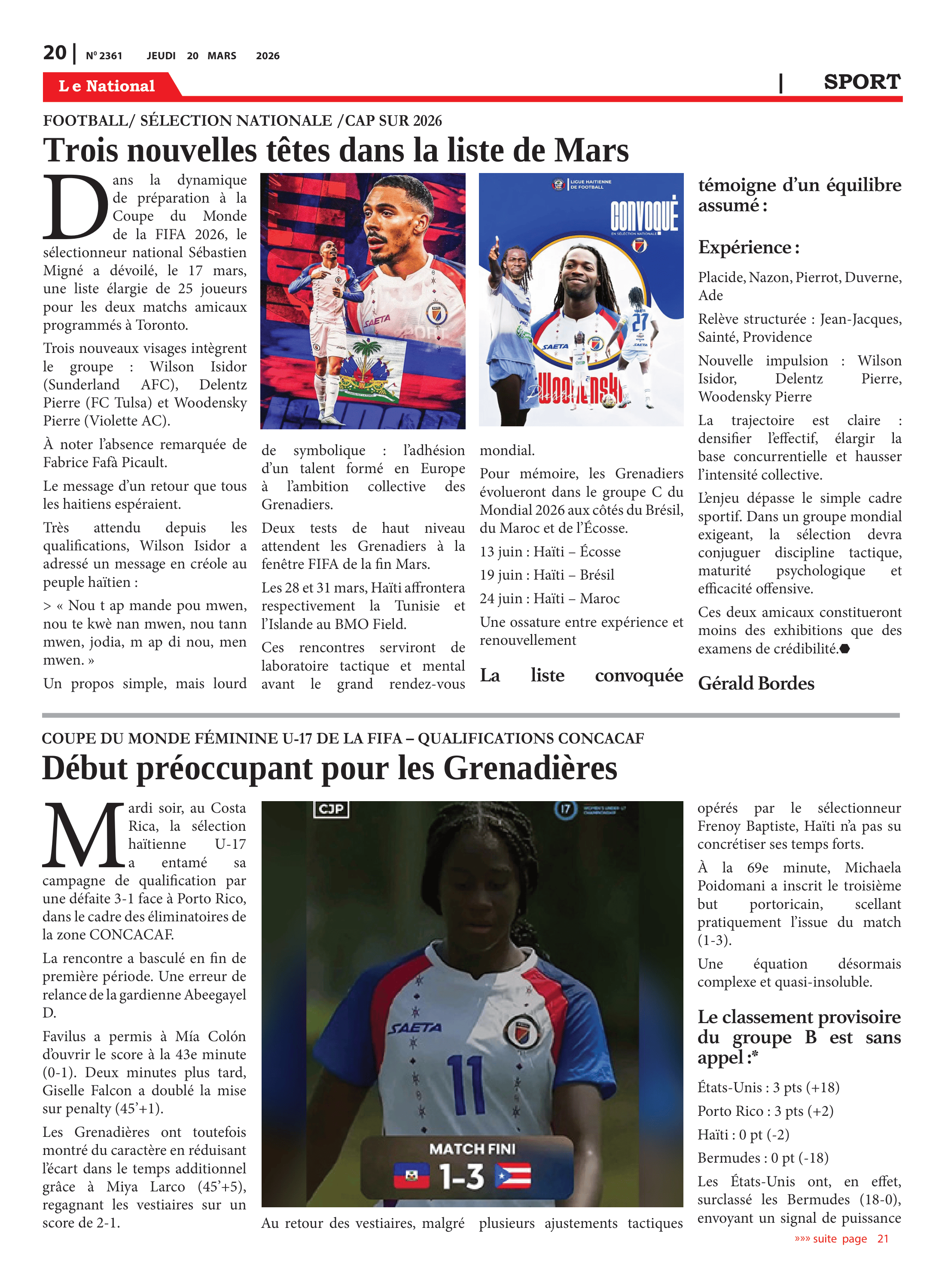 Page 20 de l'édition 2361