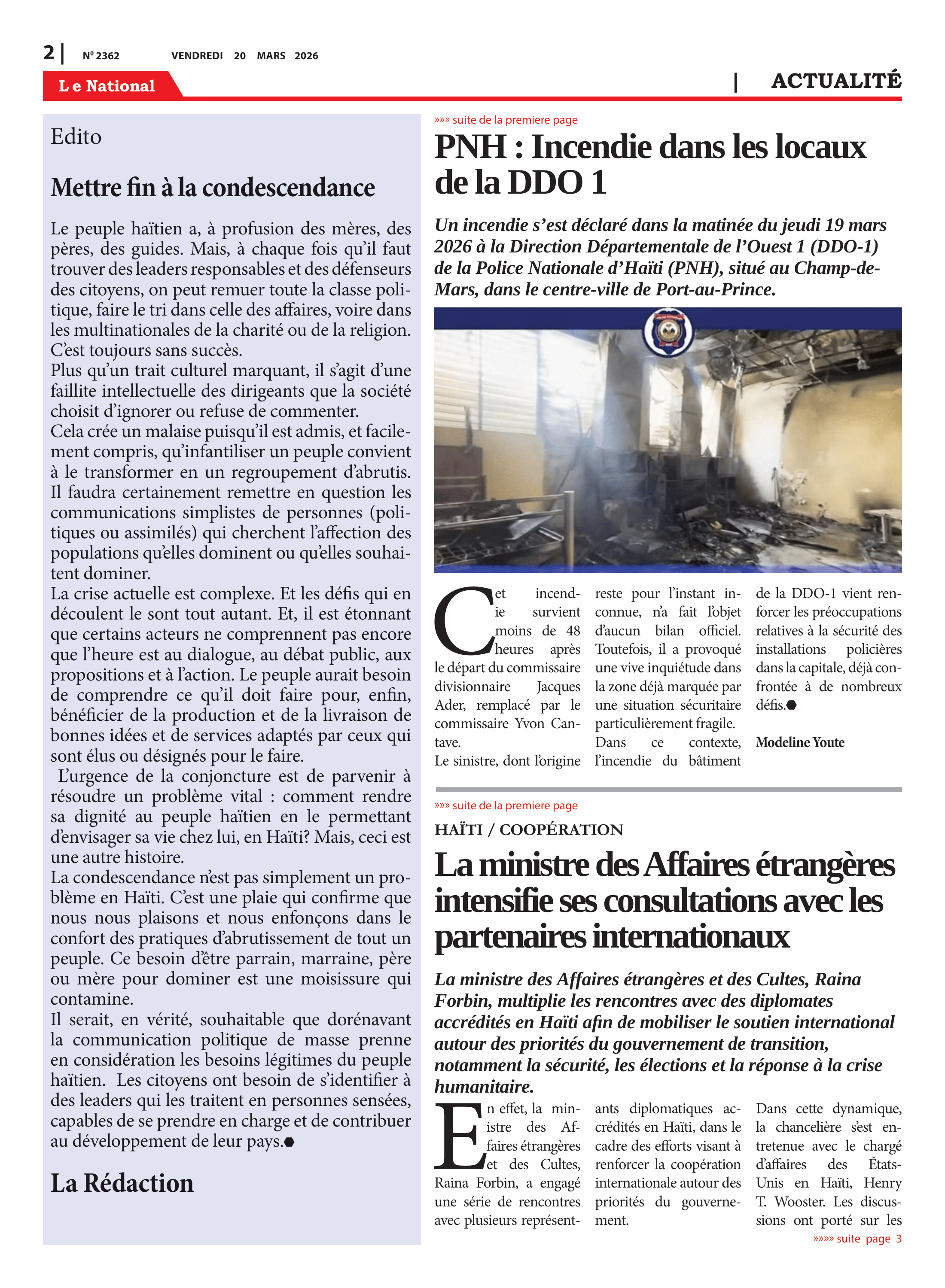 Page 2 de l'édition 2362