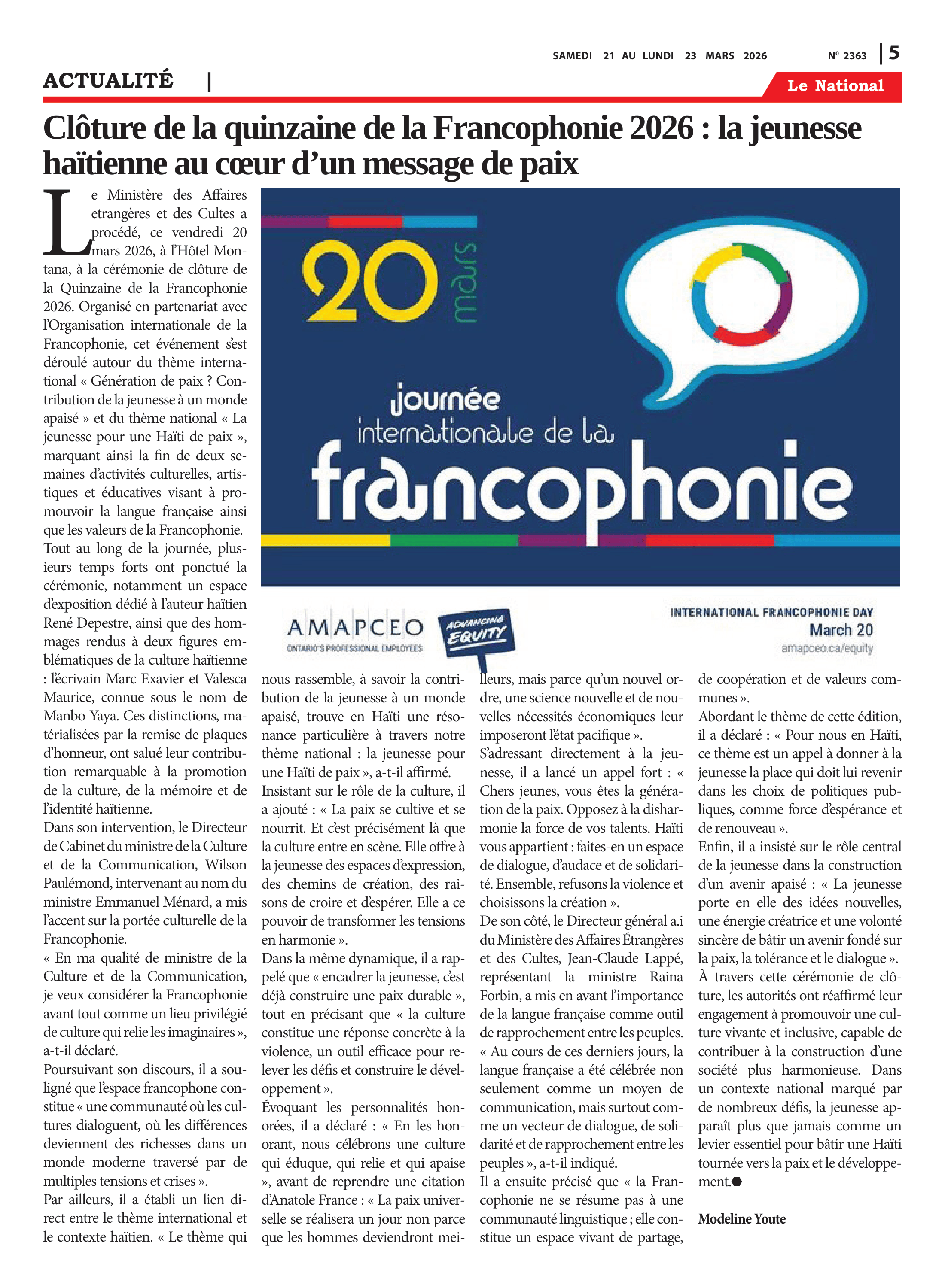 Page 5 de l'édition 2363