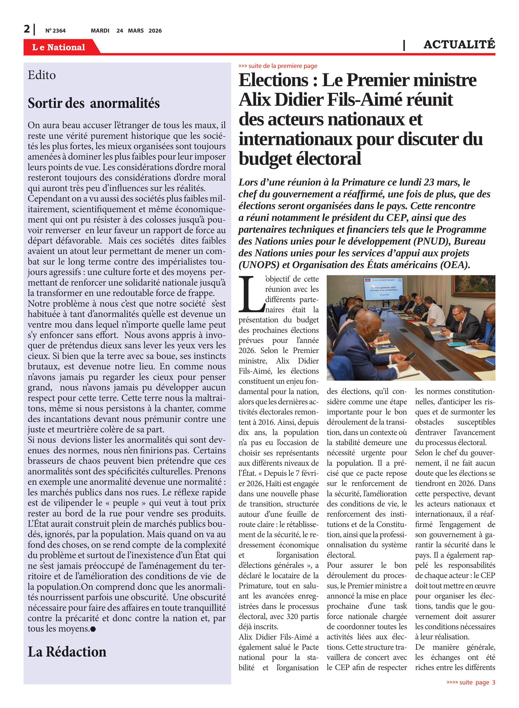 Page 2 de l'édition 2364