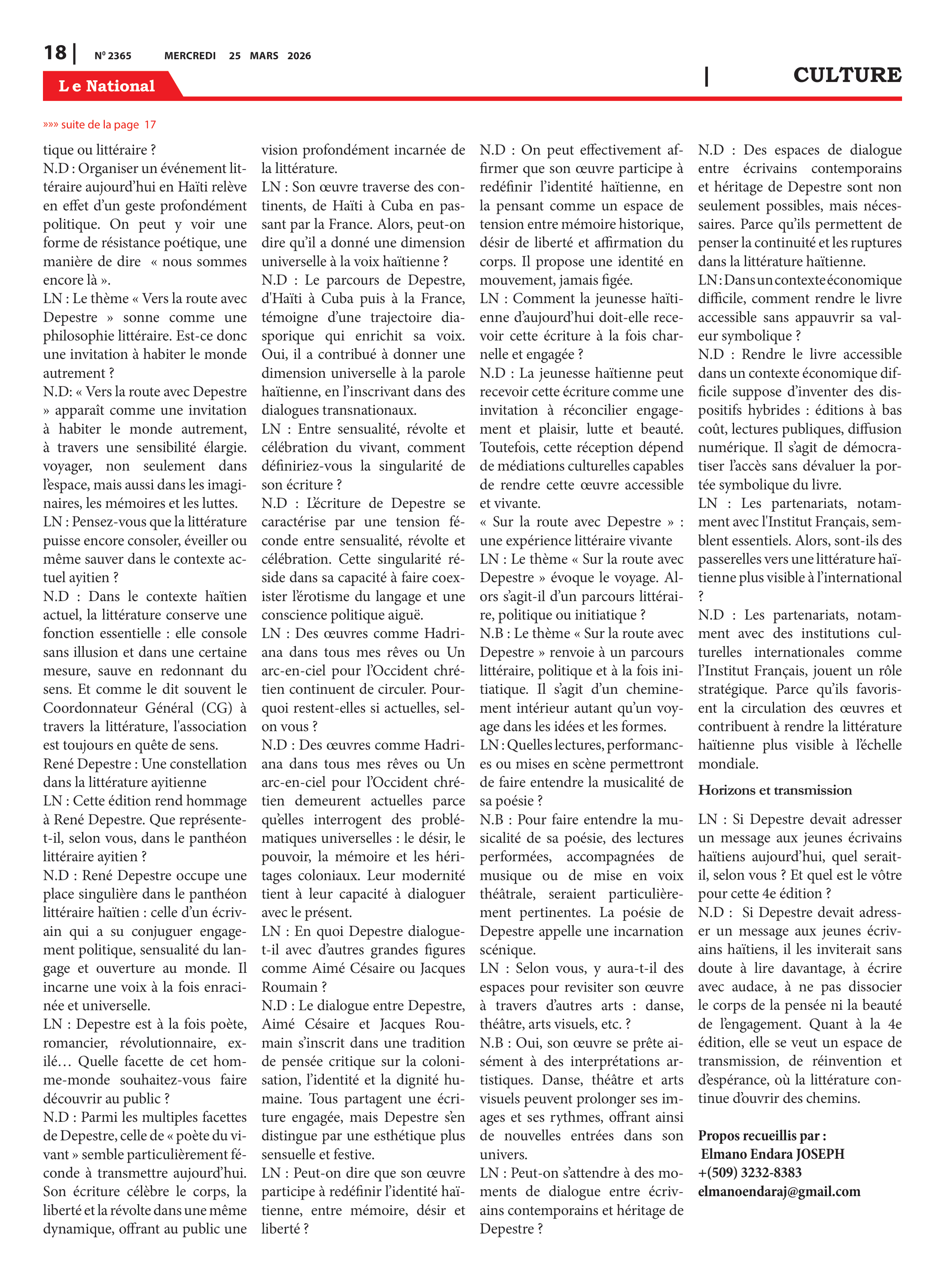 Page 19 de l'édition 2365