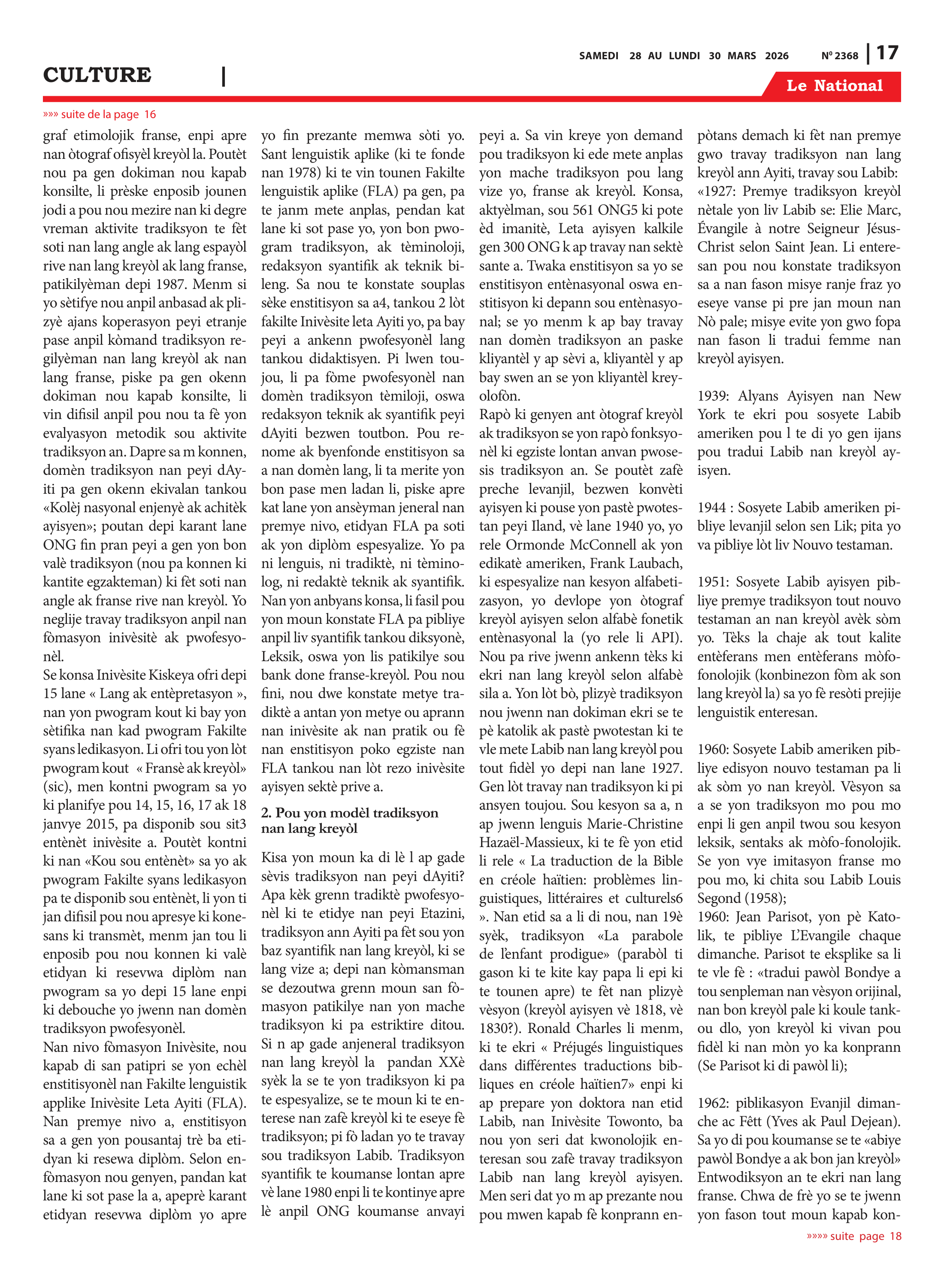 Page 17 de l'édition 2368