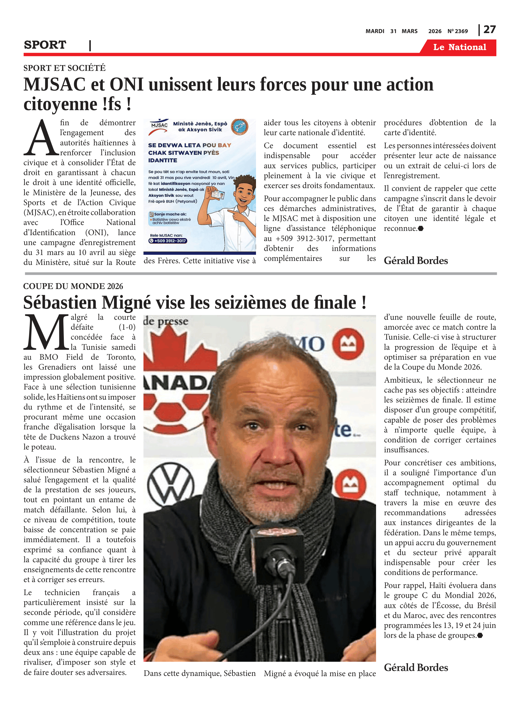 Page 27 de l'édition 2369