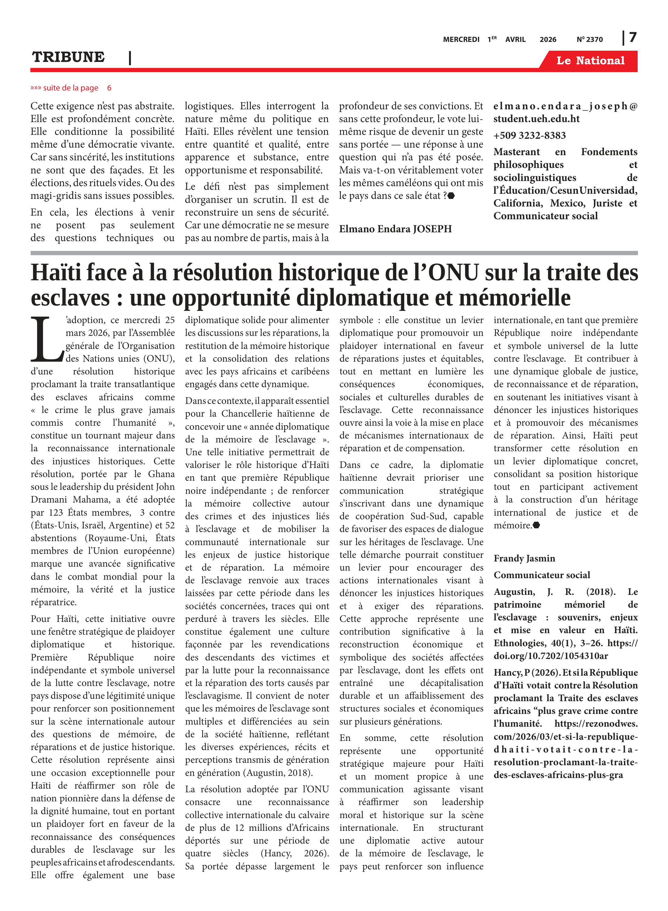 Page 7 de l'édition 2370