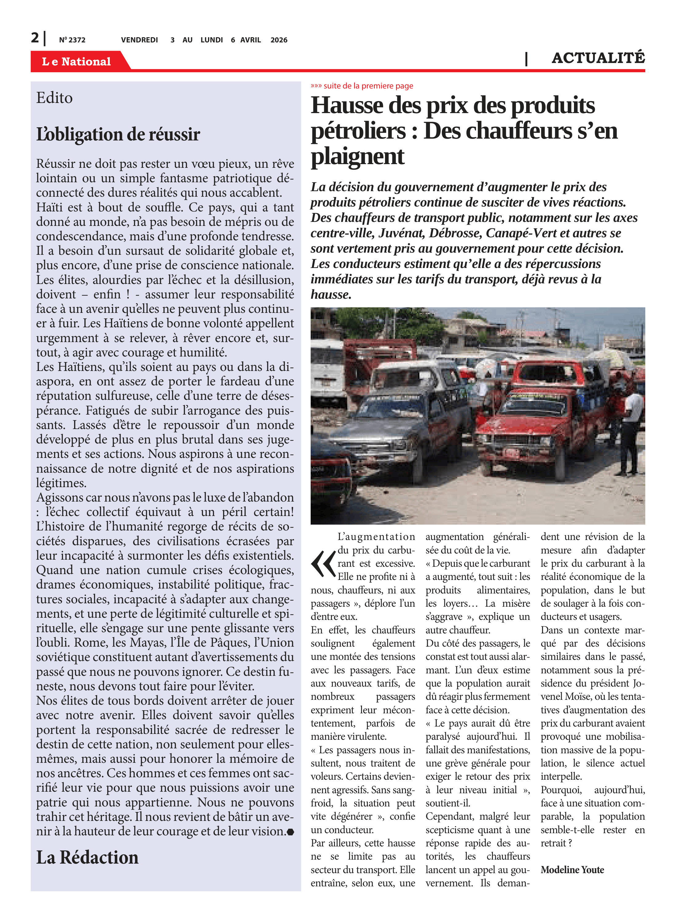 Page 2 de l'édition 2372