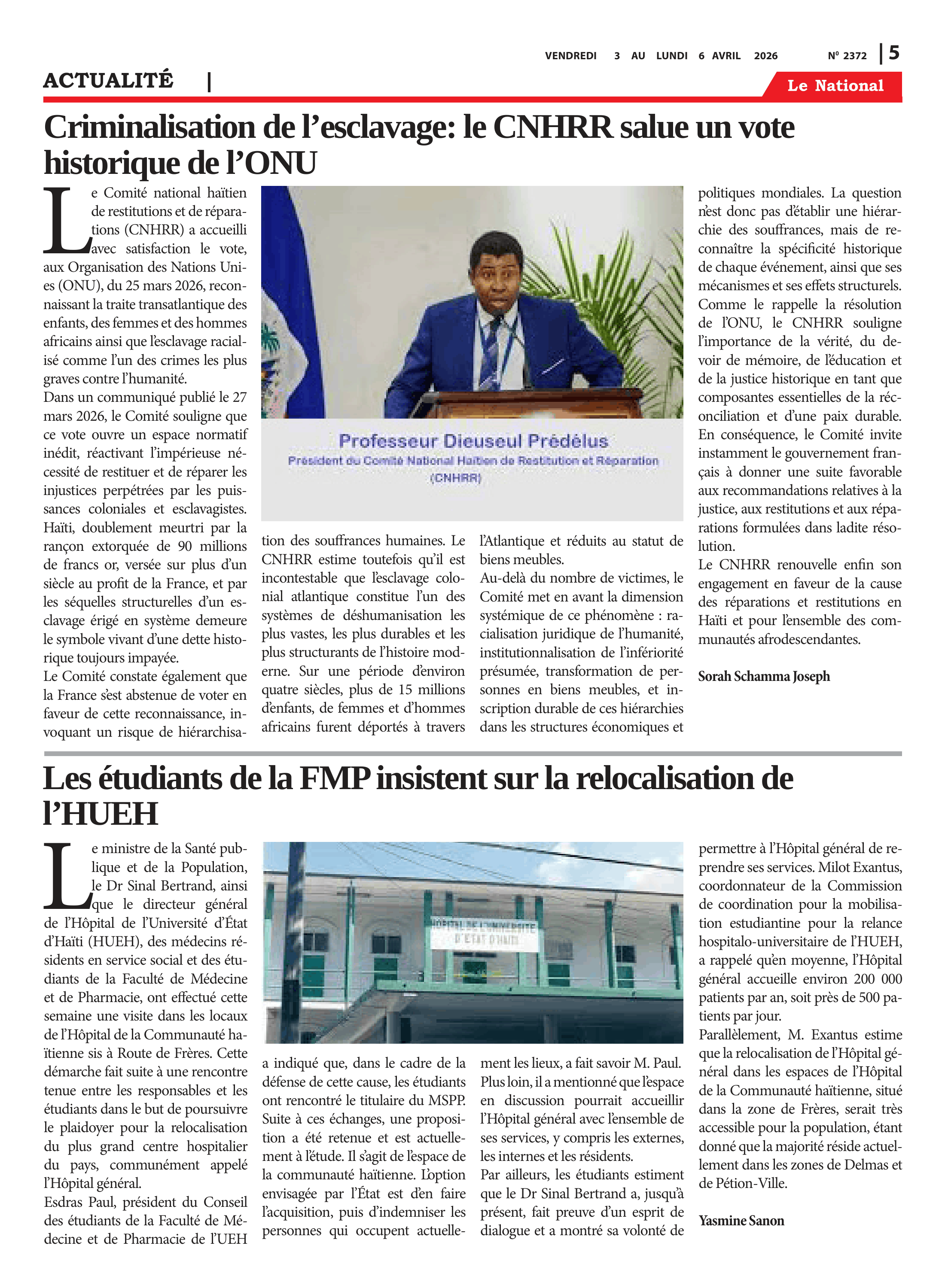 Page 5 de l'édition 2372