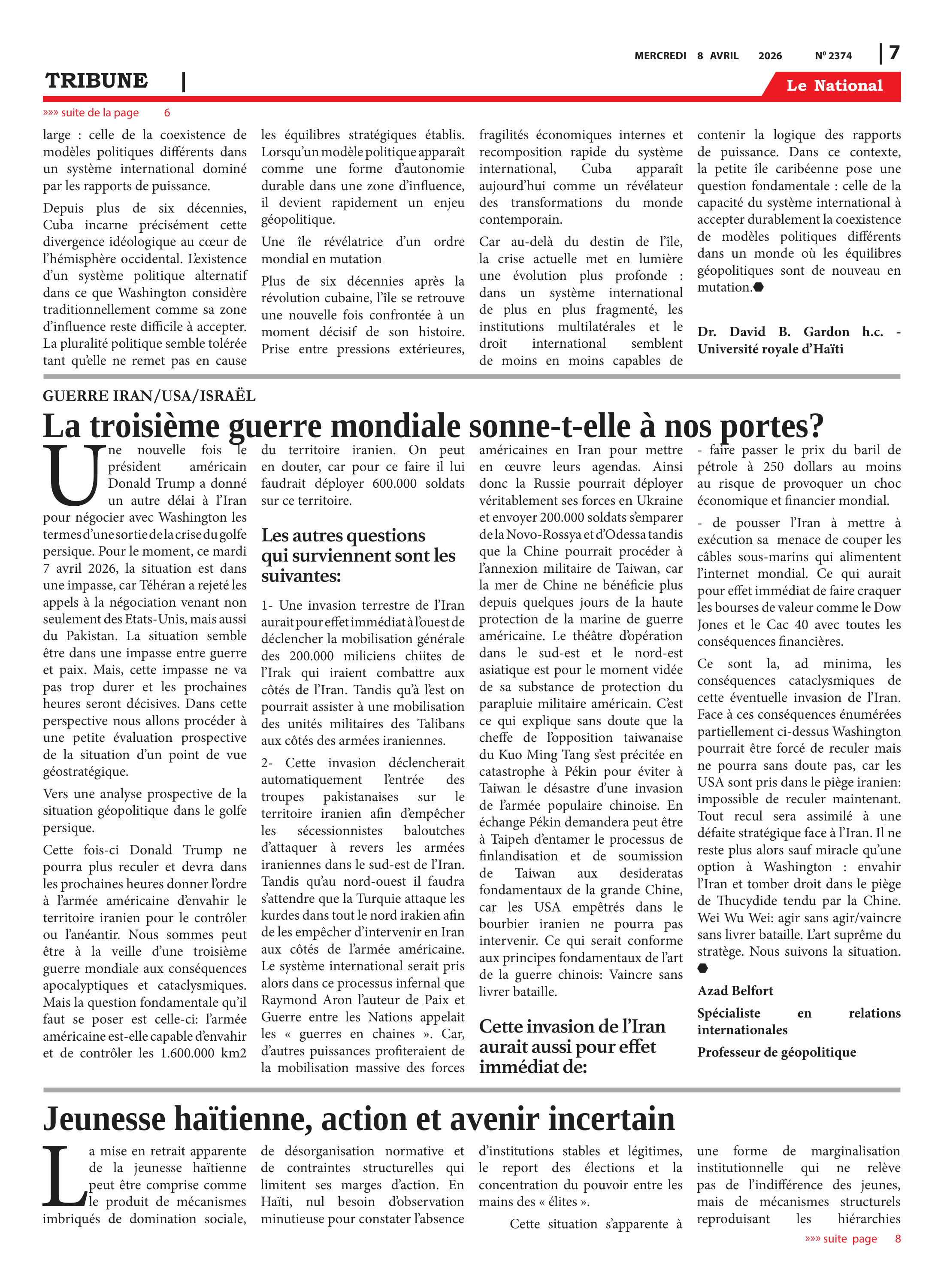 Page 7 de l'édition 2374