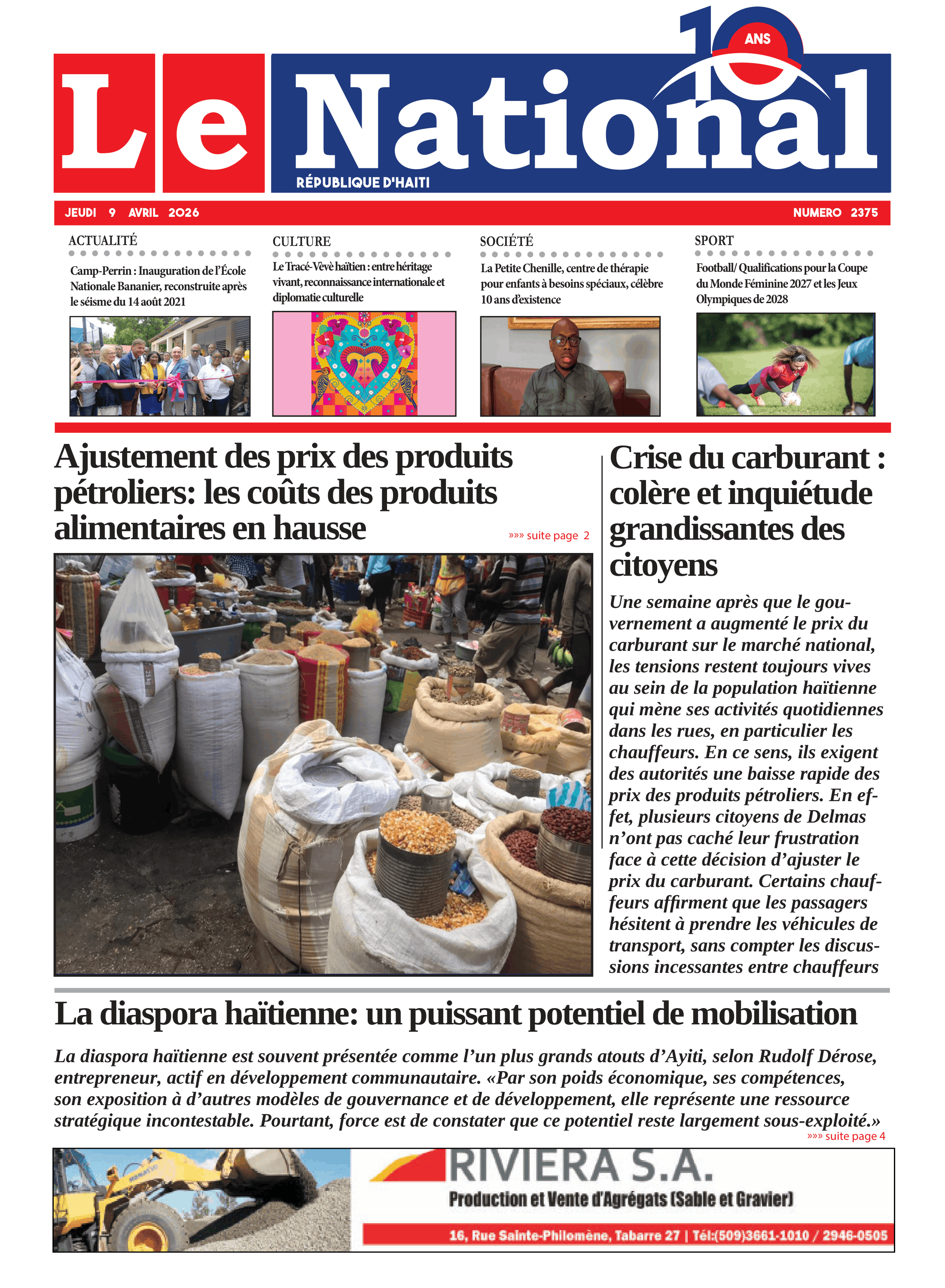 Page 1 de l'édition 2375