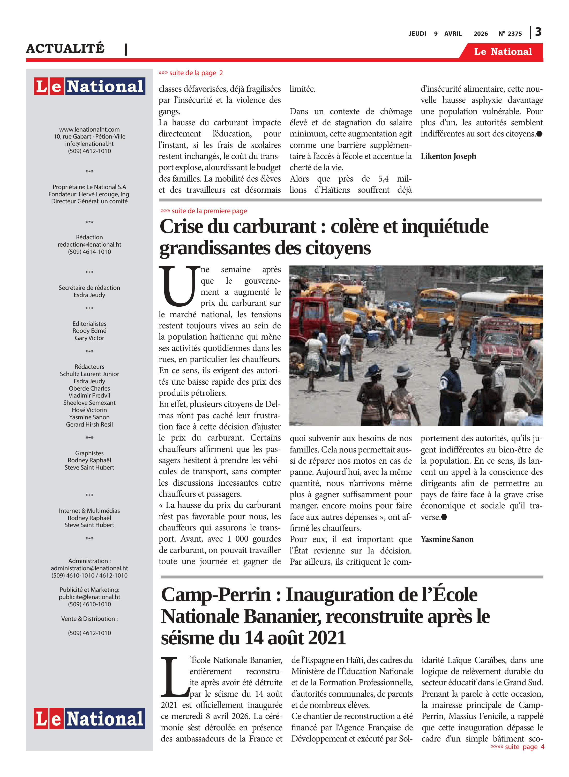 Page 3 de l'édition 2375