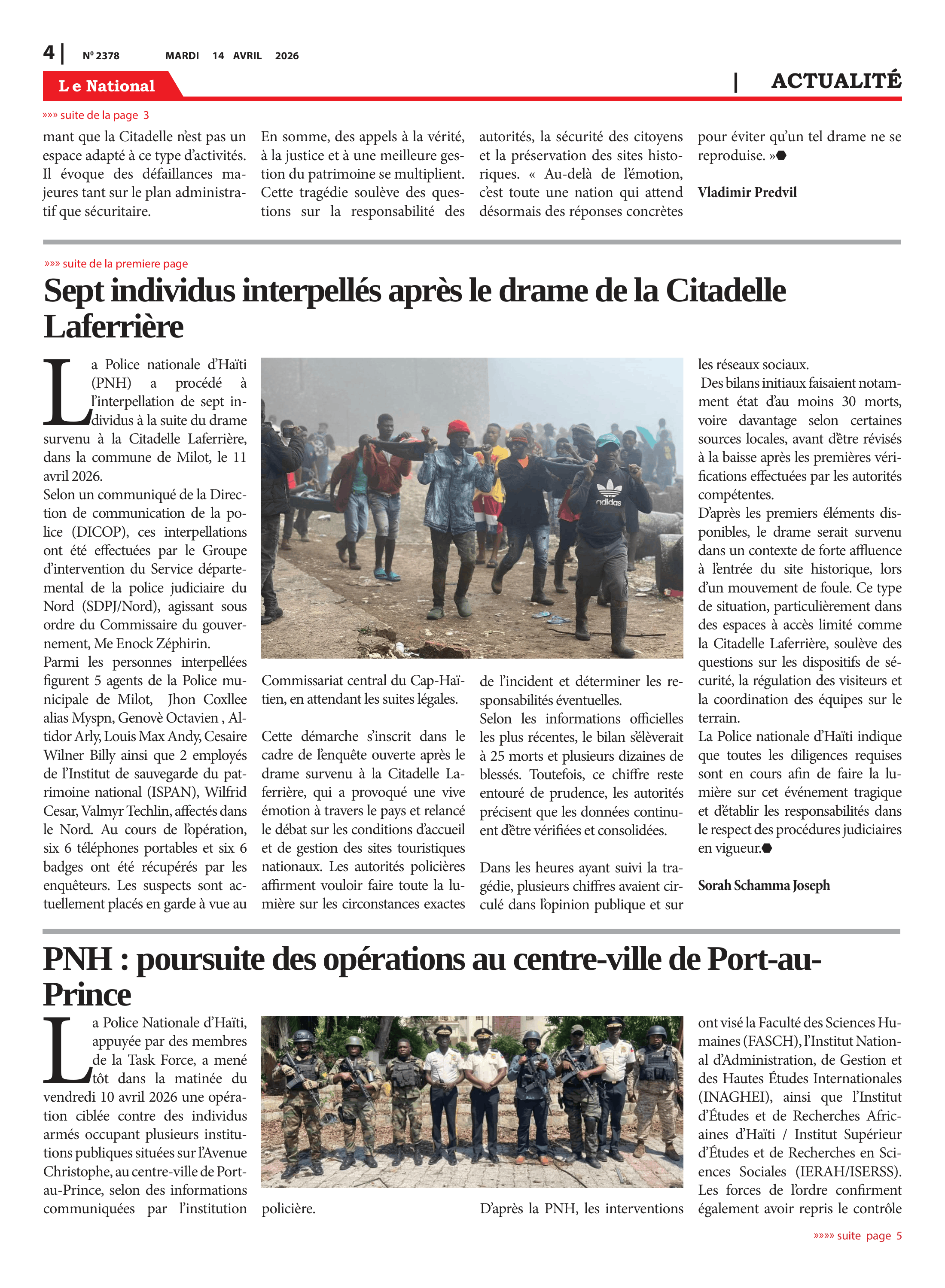 Page 4 de l'édition 2378