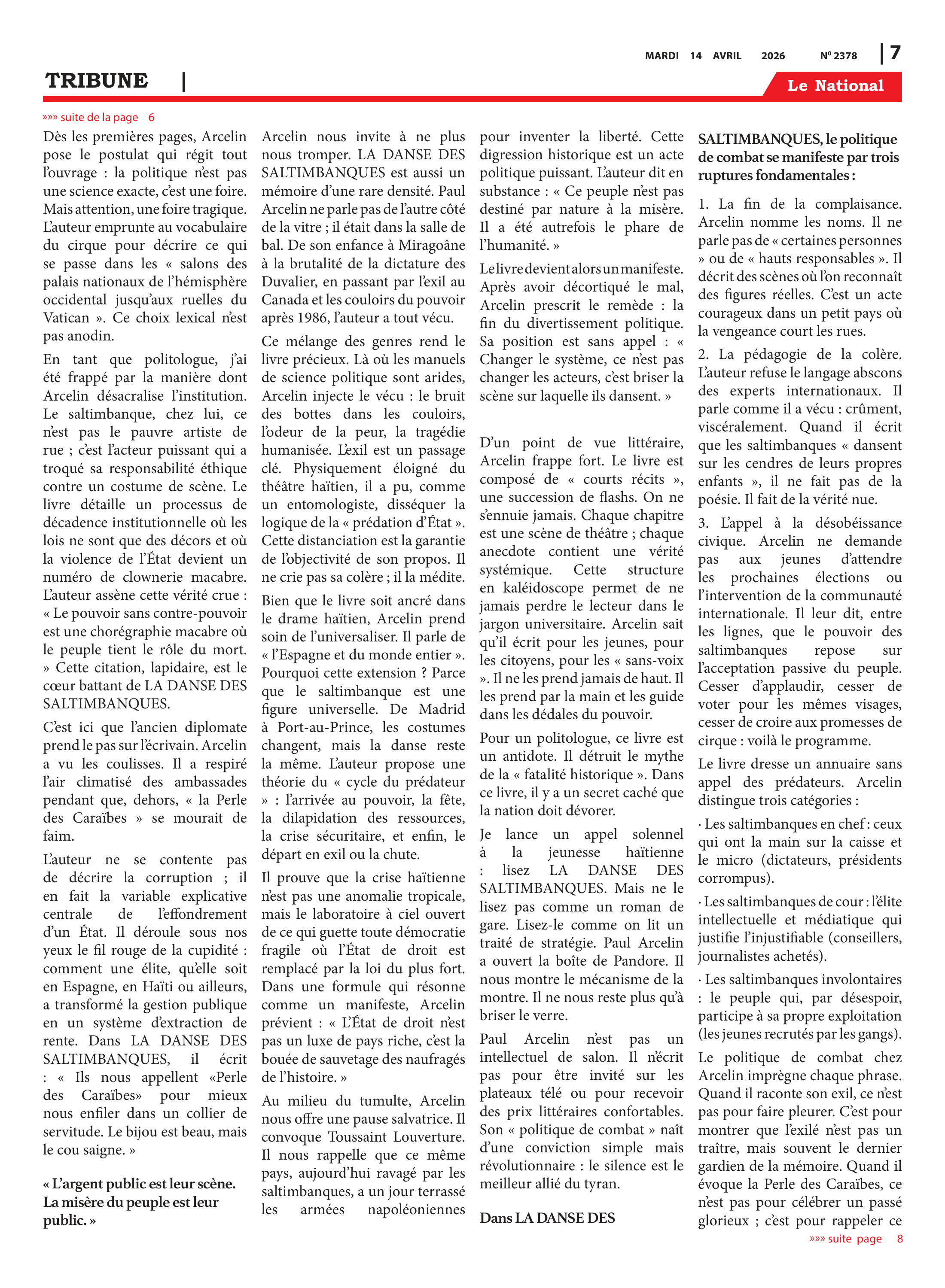 Page 7 de l'édition 2378