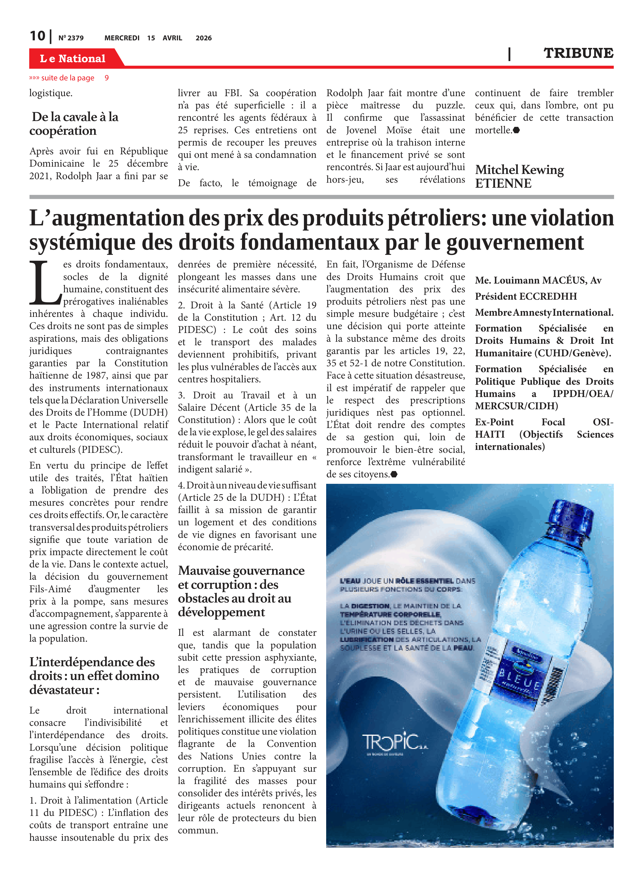 Page 10 de l'édition 2379