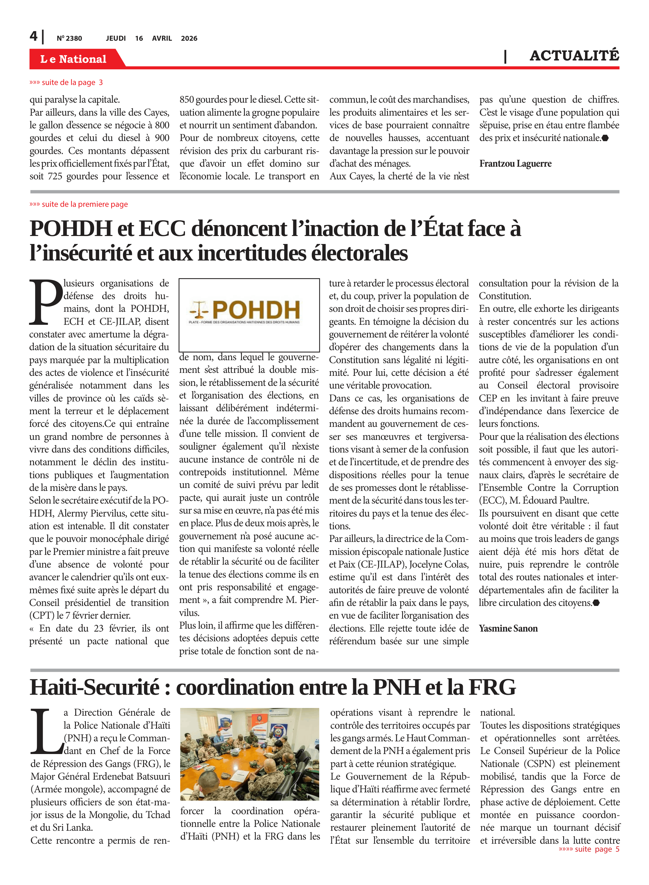 Page 4 de l'édition 2380