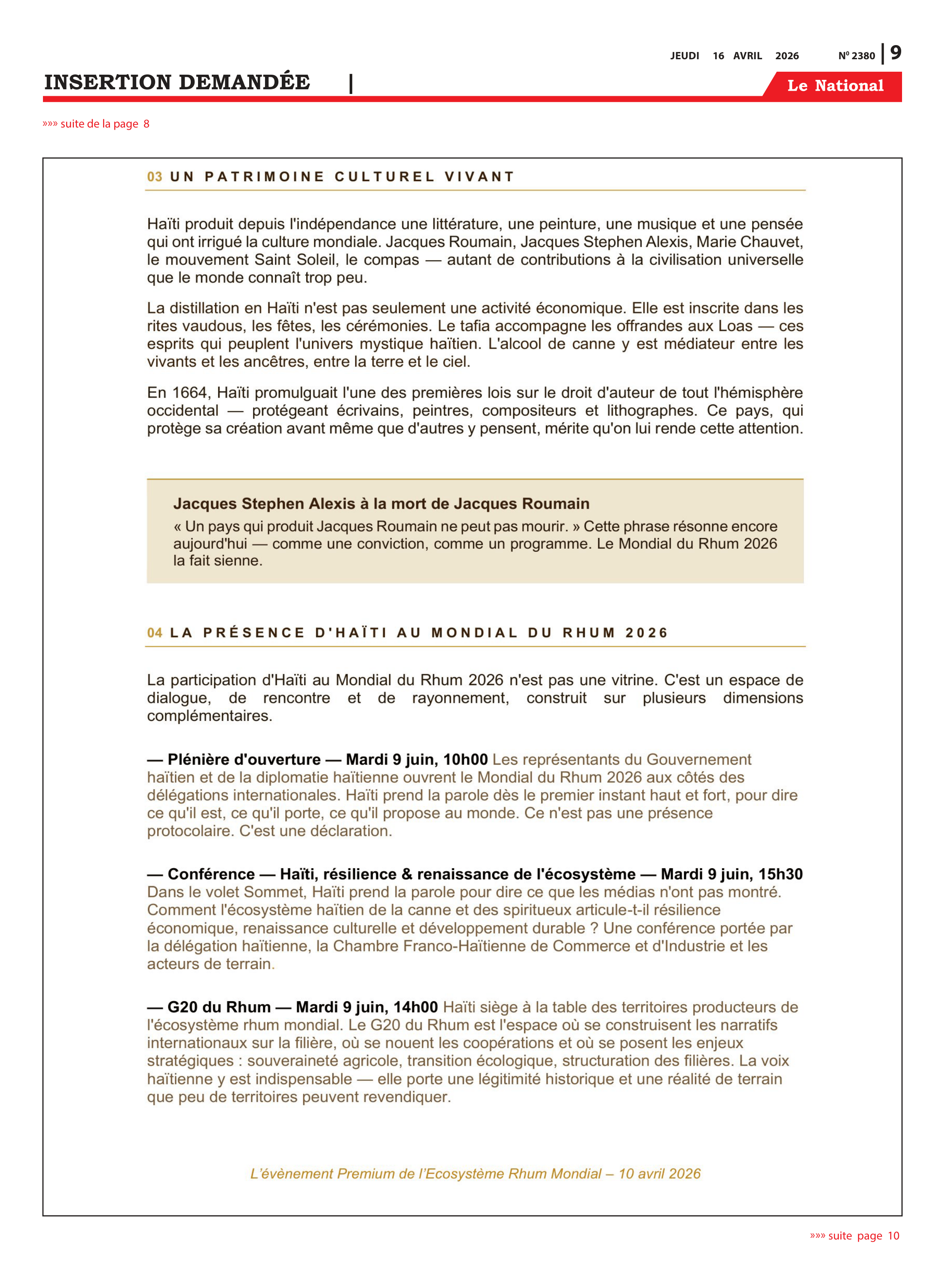 Page 9 de l'édition 2380