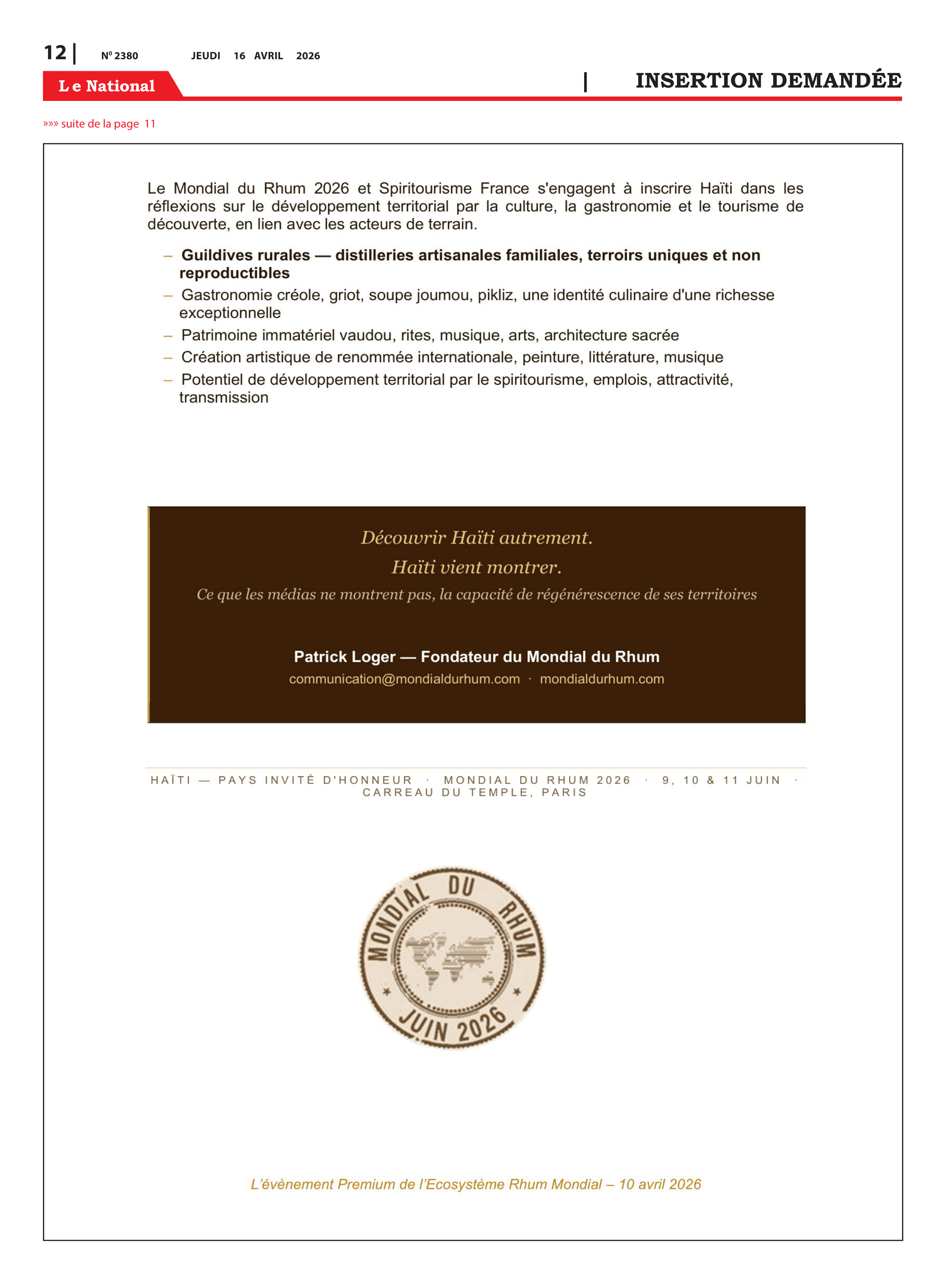 Page 12 de l'édition 2380