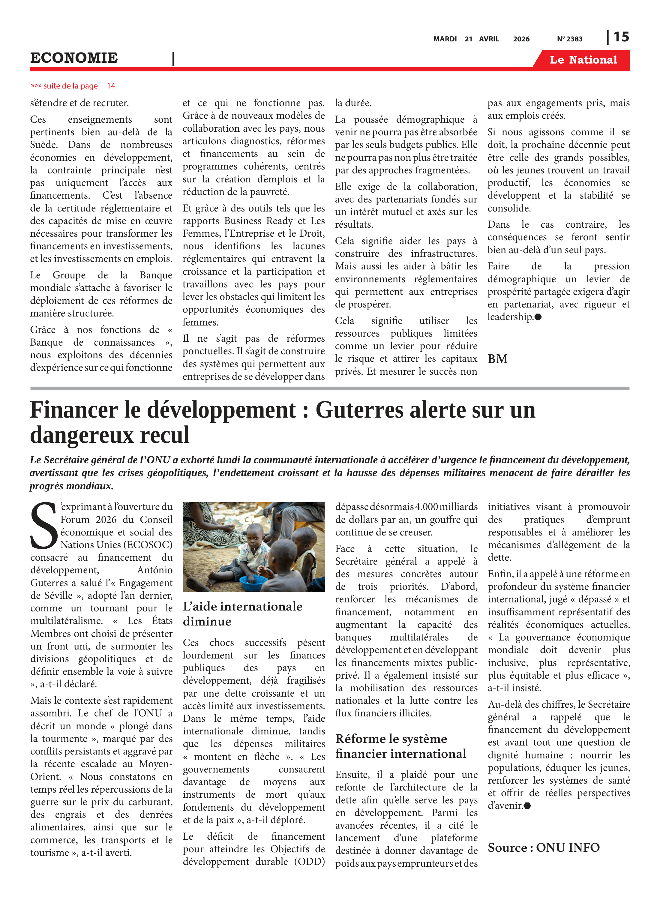 Page 15 de l'édition 2383
