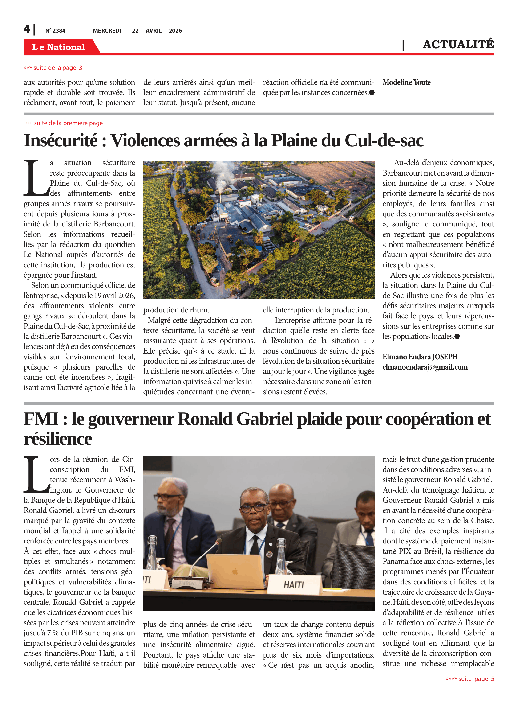Page 4 de l'édition 2384