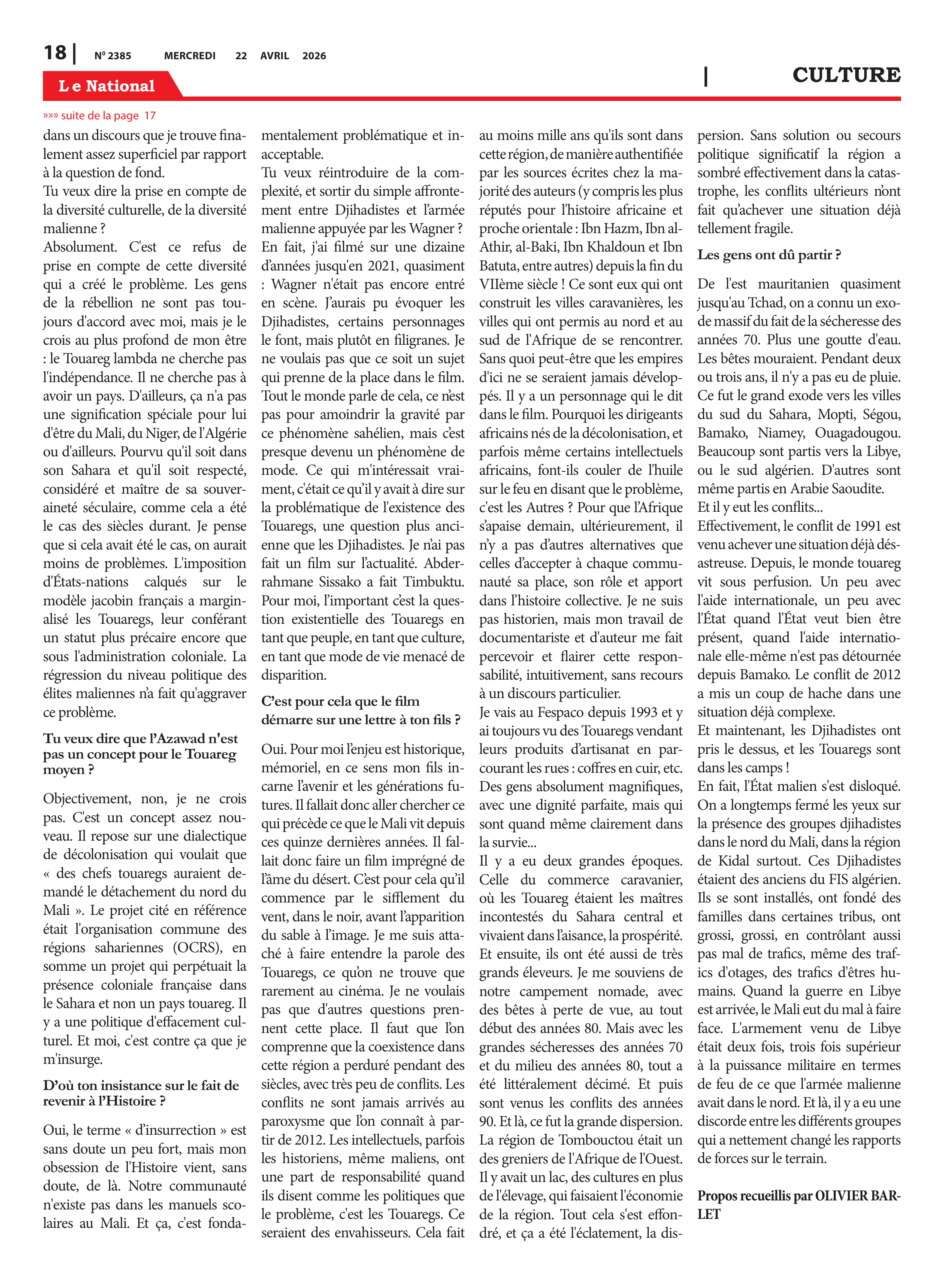 Page 18 de l'édition 2384