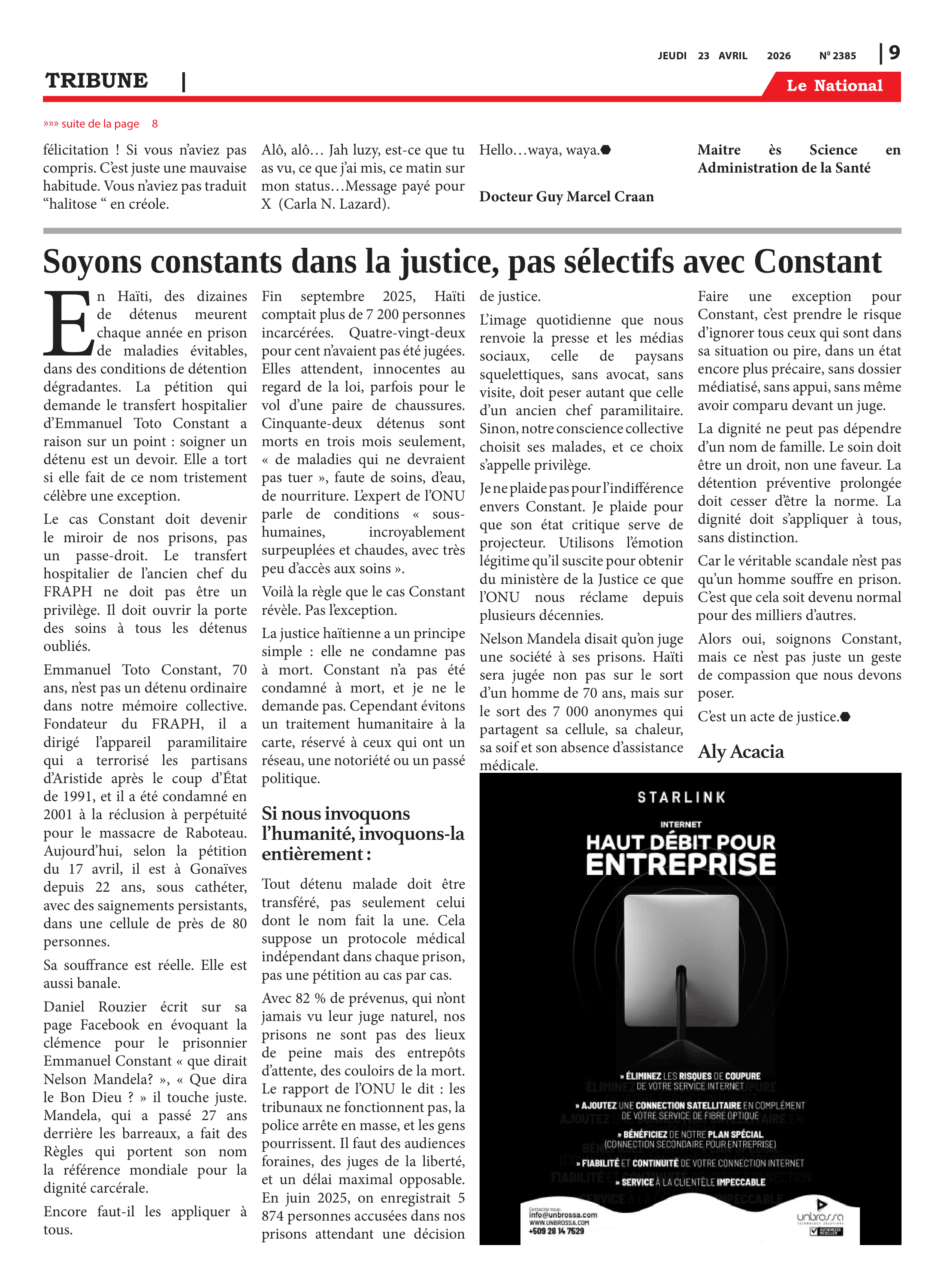 Page 9 de l'édition 2385