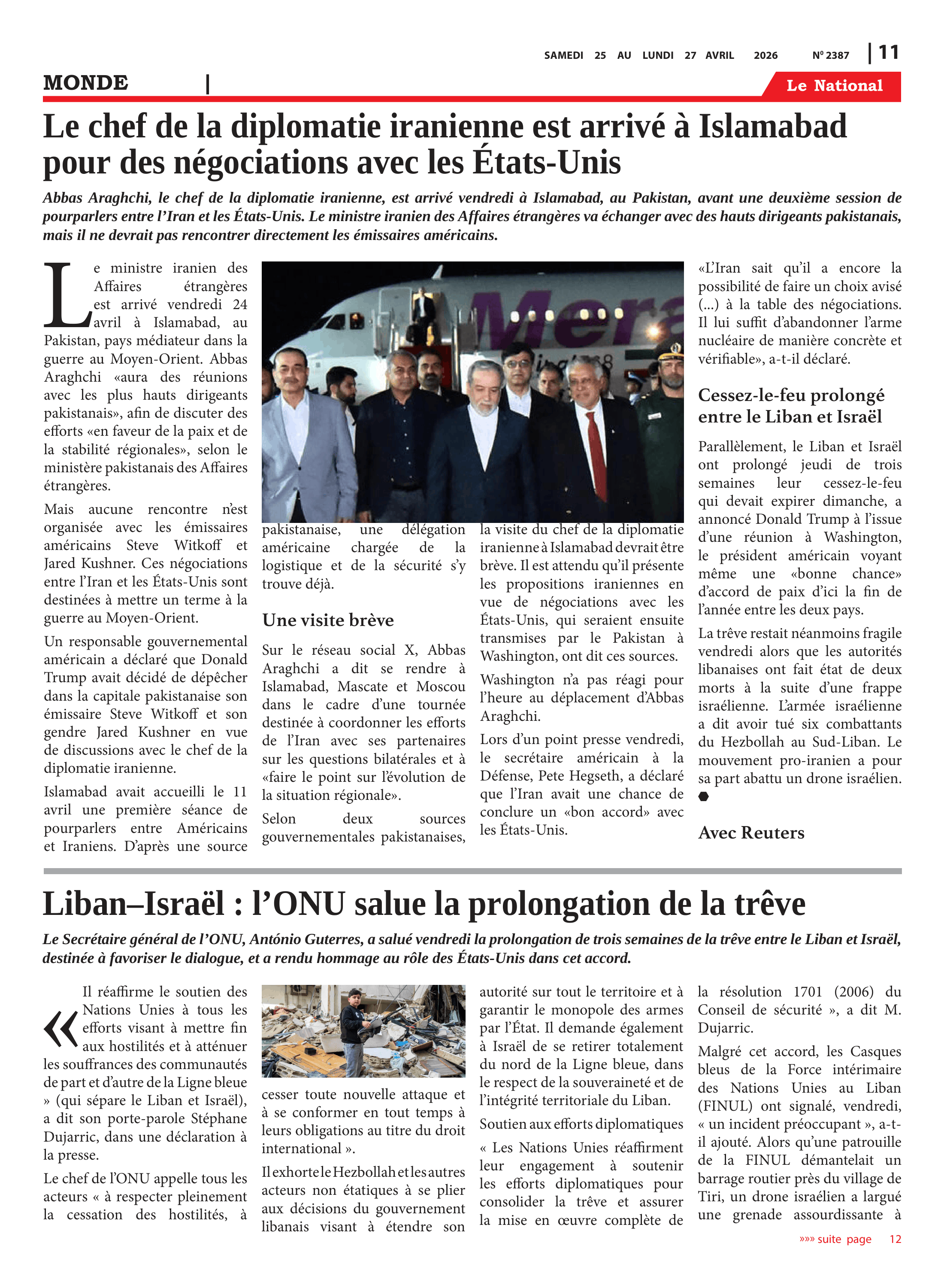 Page 11 de l'édition 2387
