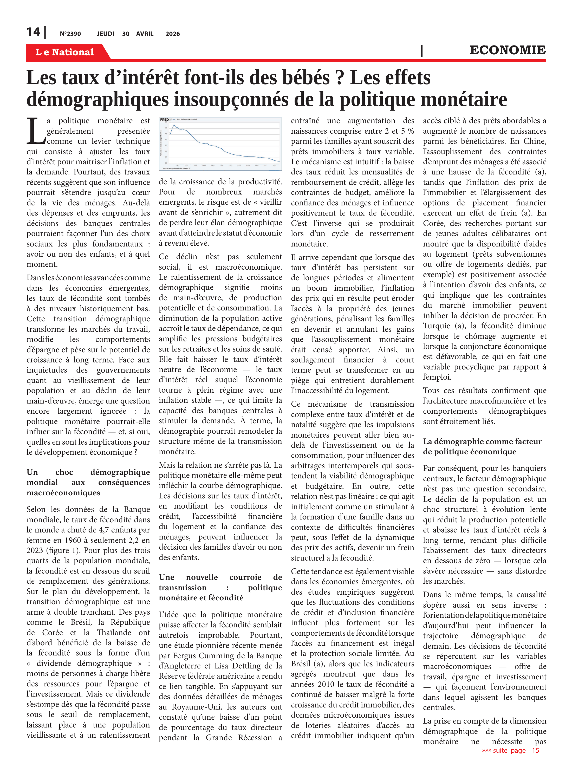 Page 15 de l'édition 2390