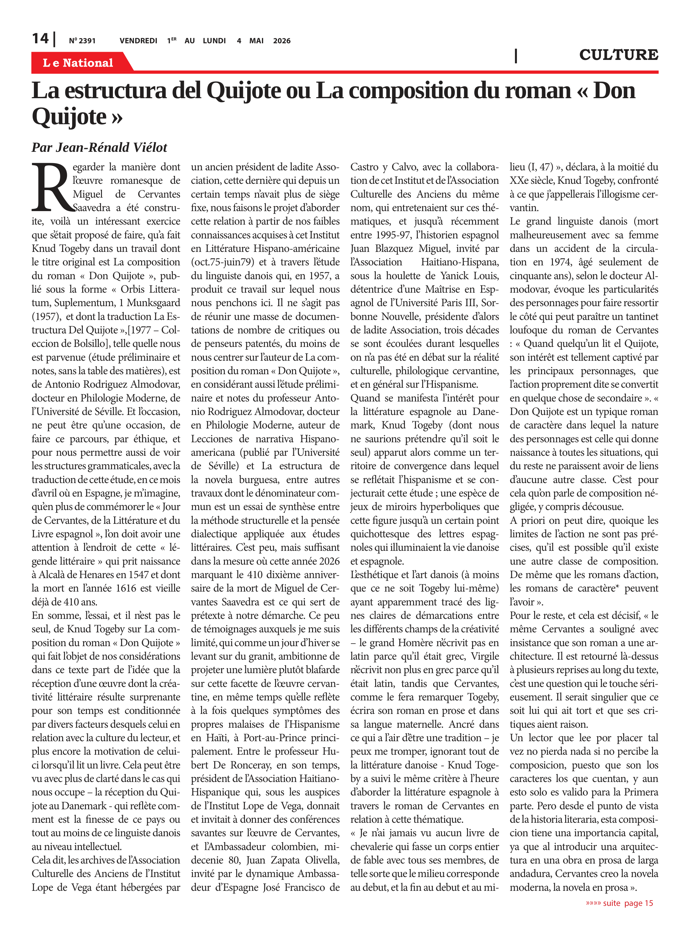 Page 14 de l'édition 2391