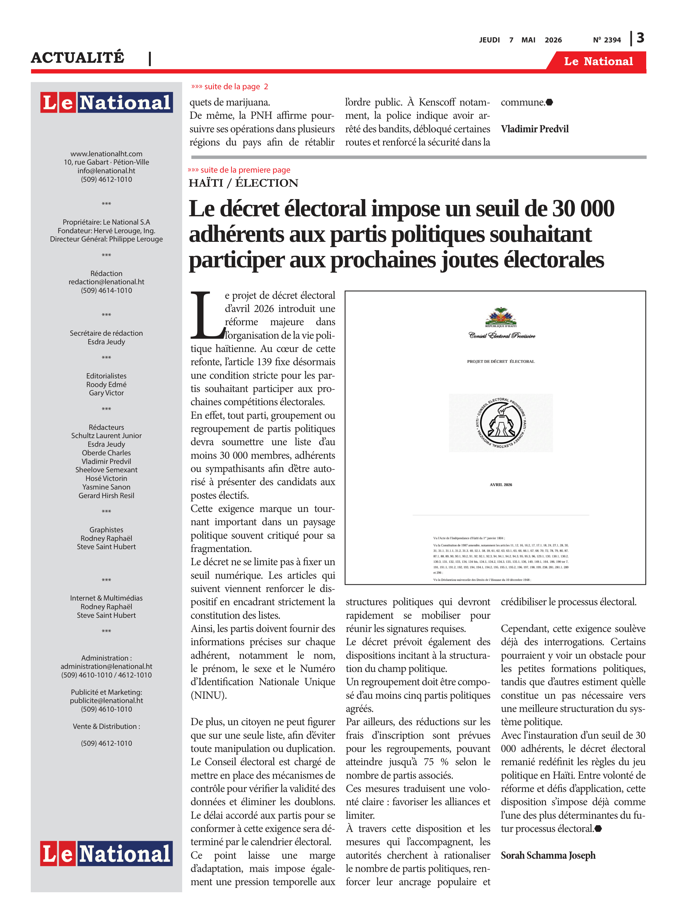 Page 3 de l'édition 2394