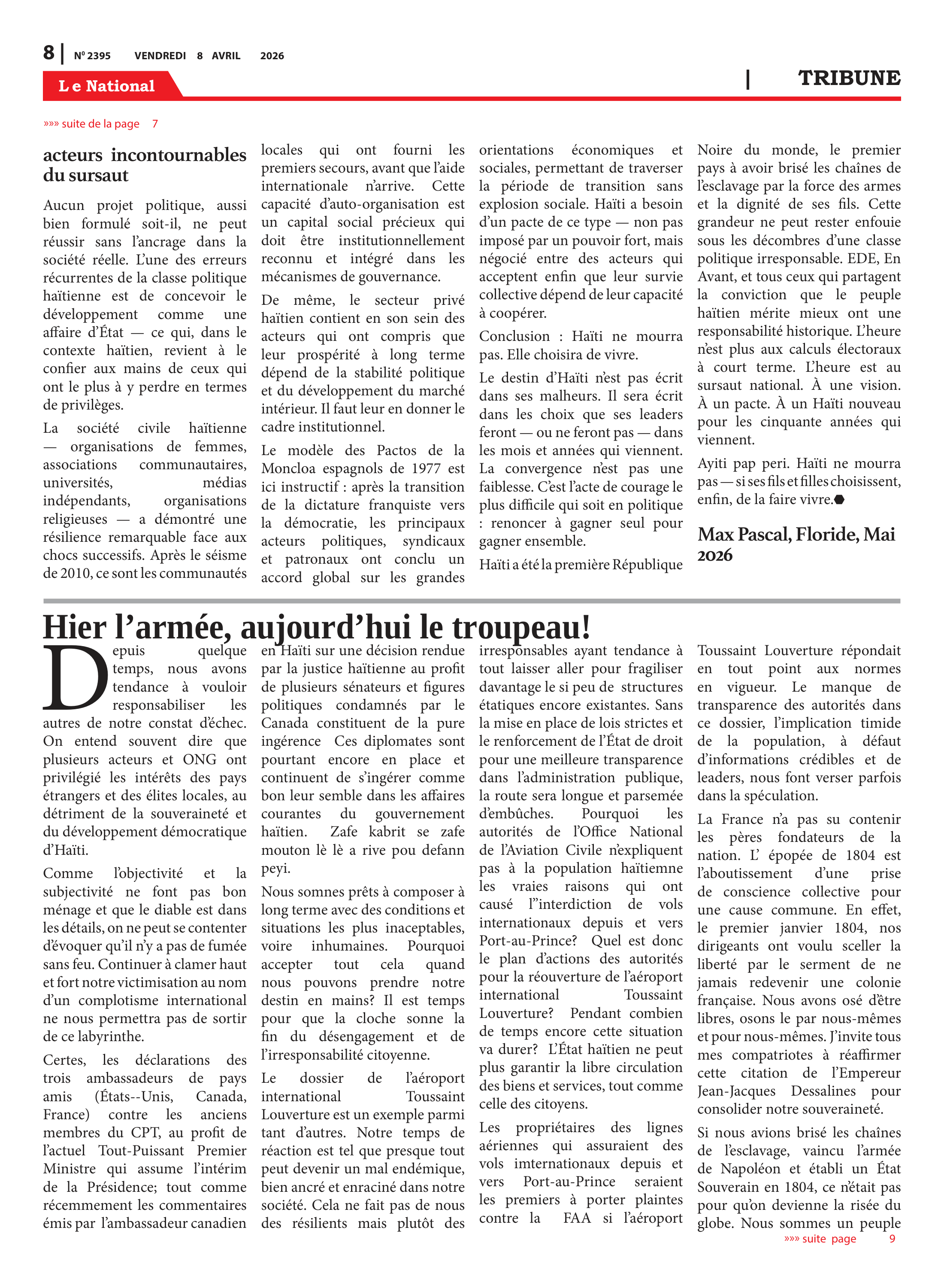 Page 8 de l'édition 2395