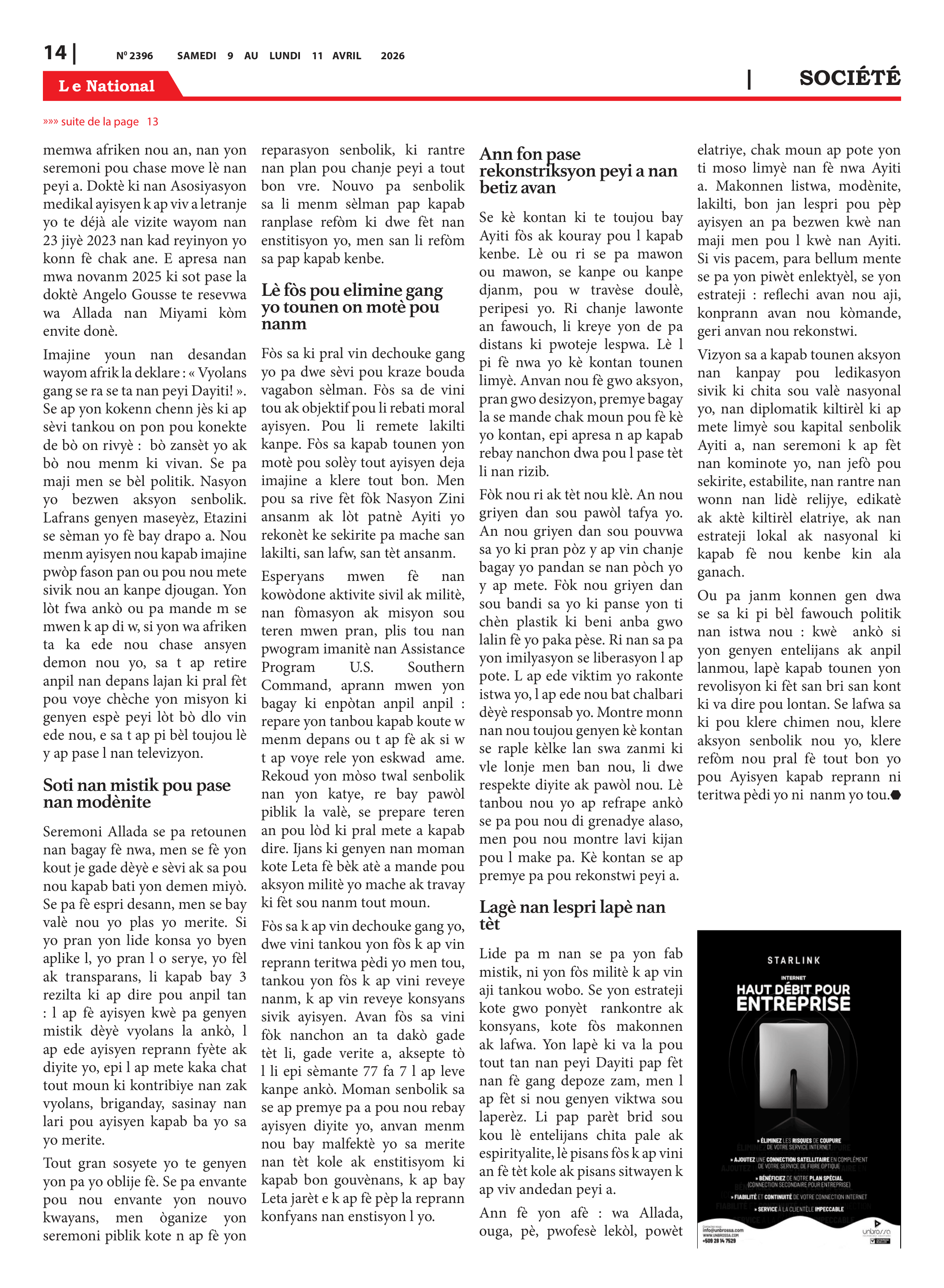 Page 14 de l'édition 2396