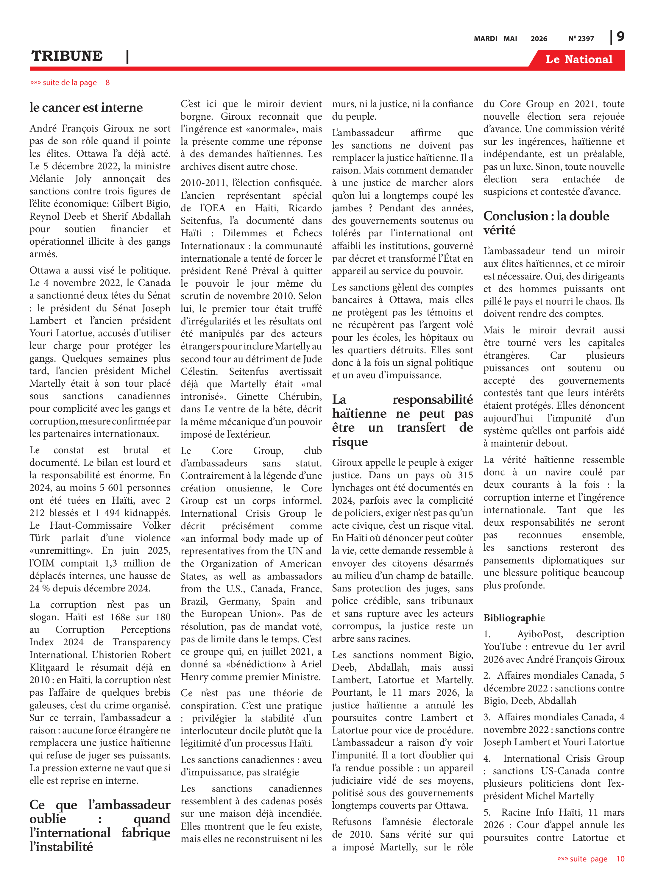 Page 9 de l'édition 2397