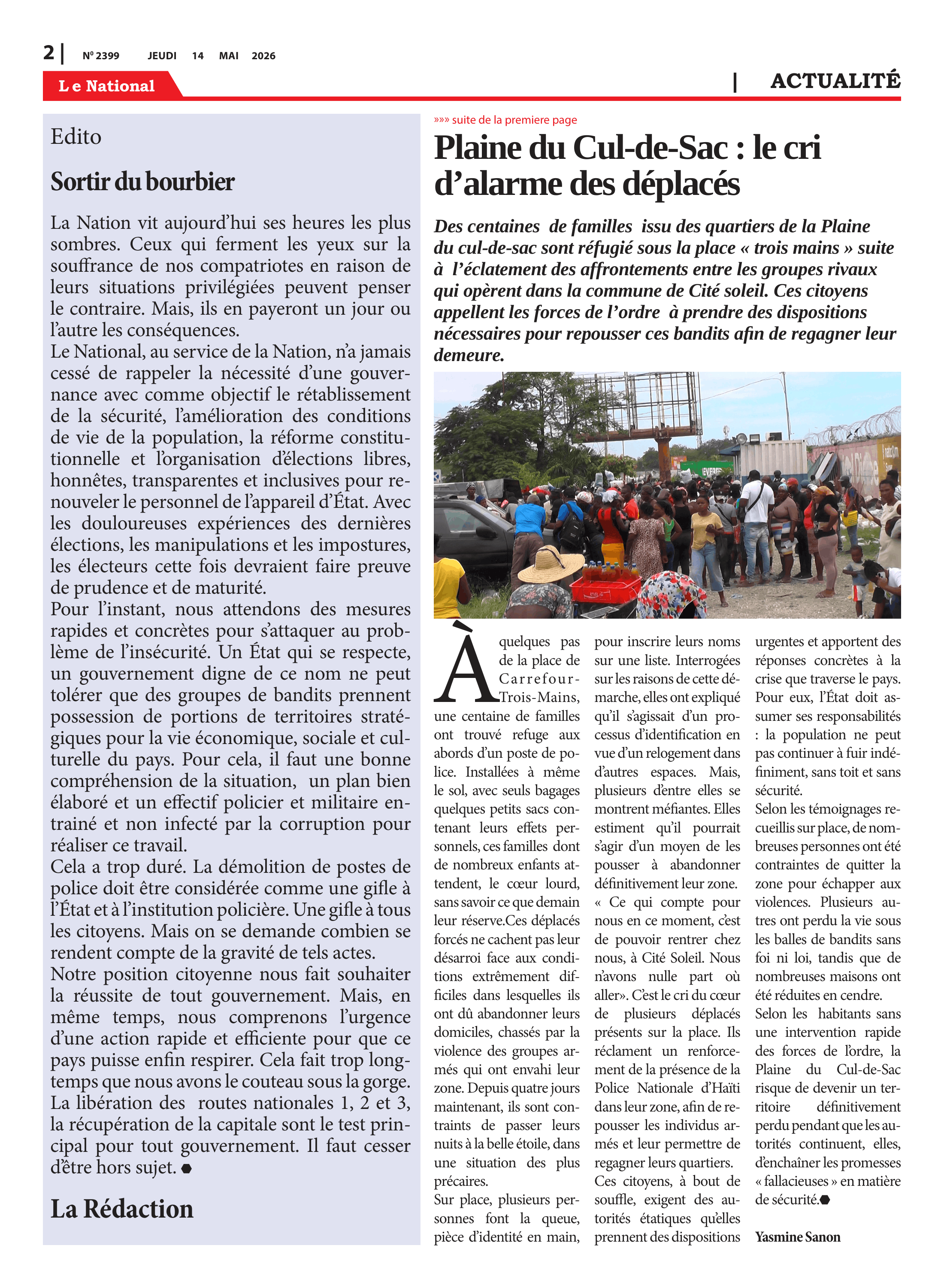 Page 2 de l'édition 2399