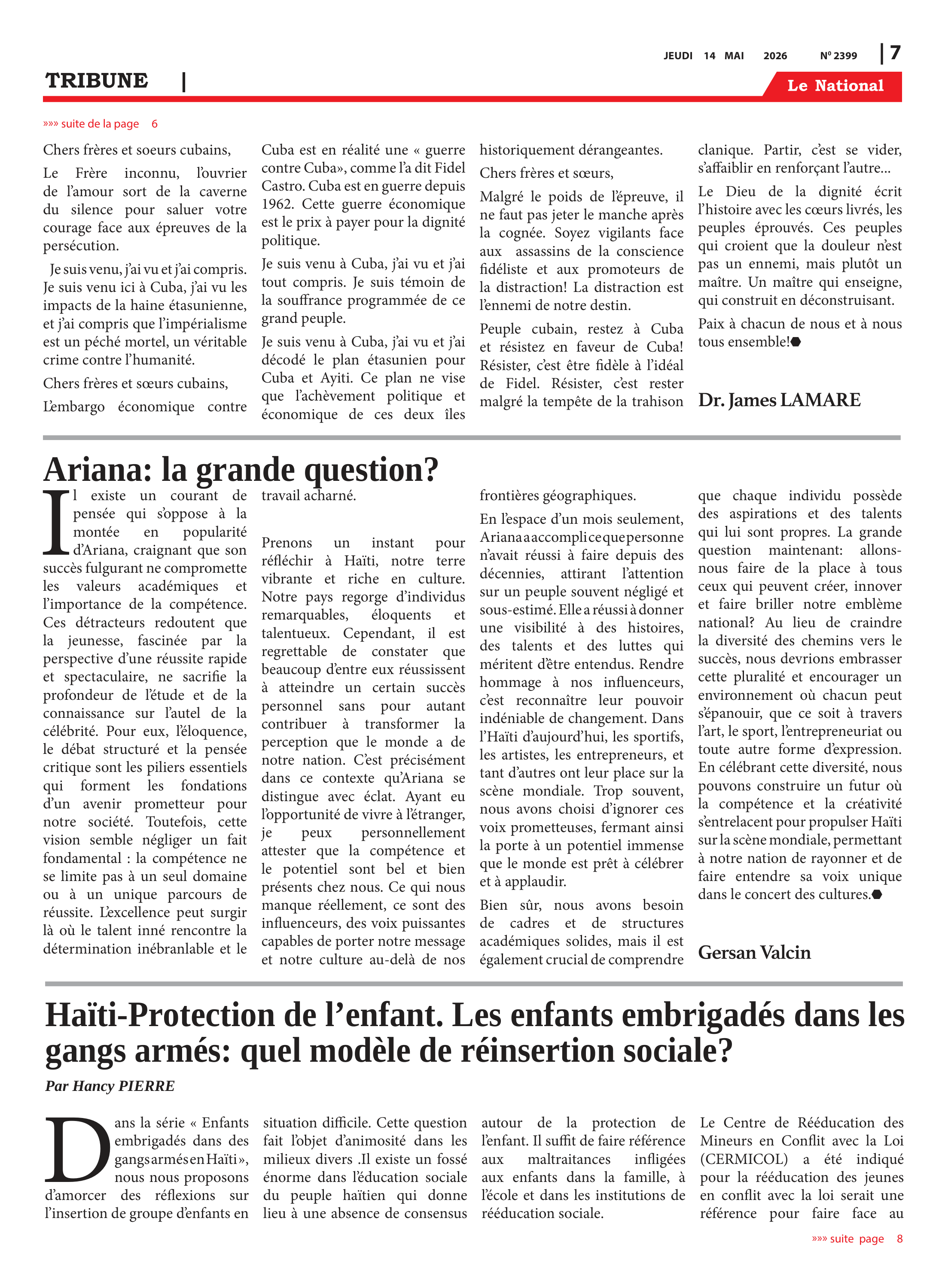 Page 7 de l'édition 2399