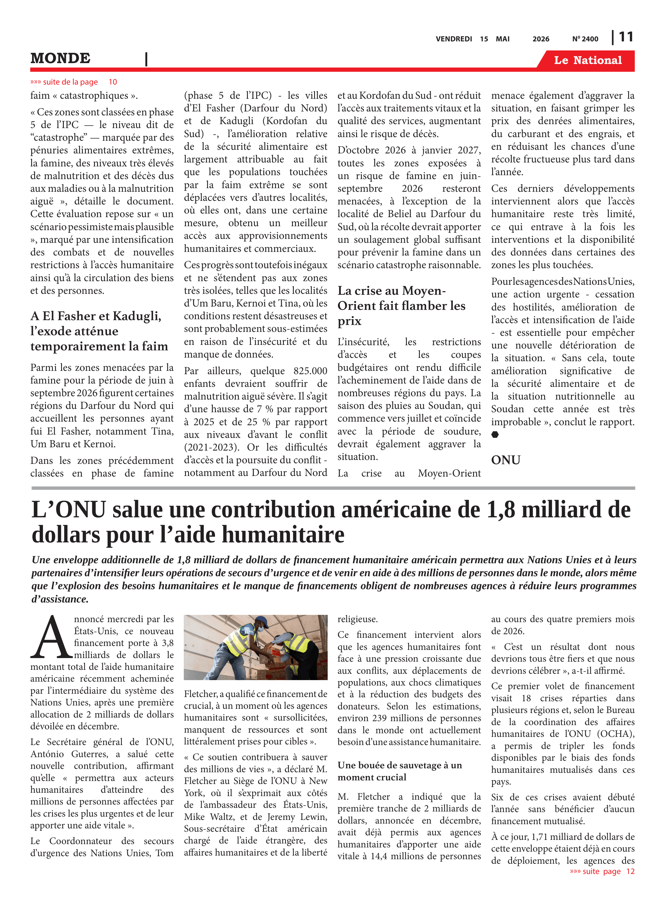 Page 11 de l'édition 2400