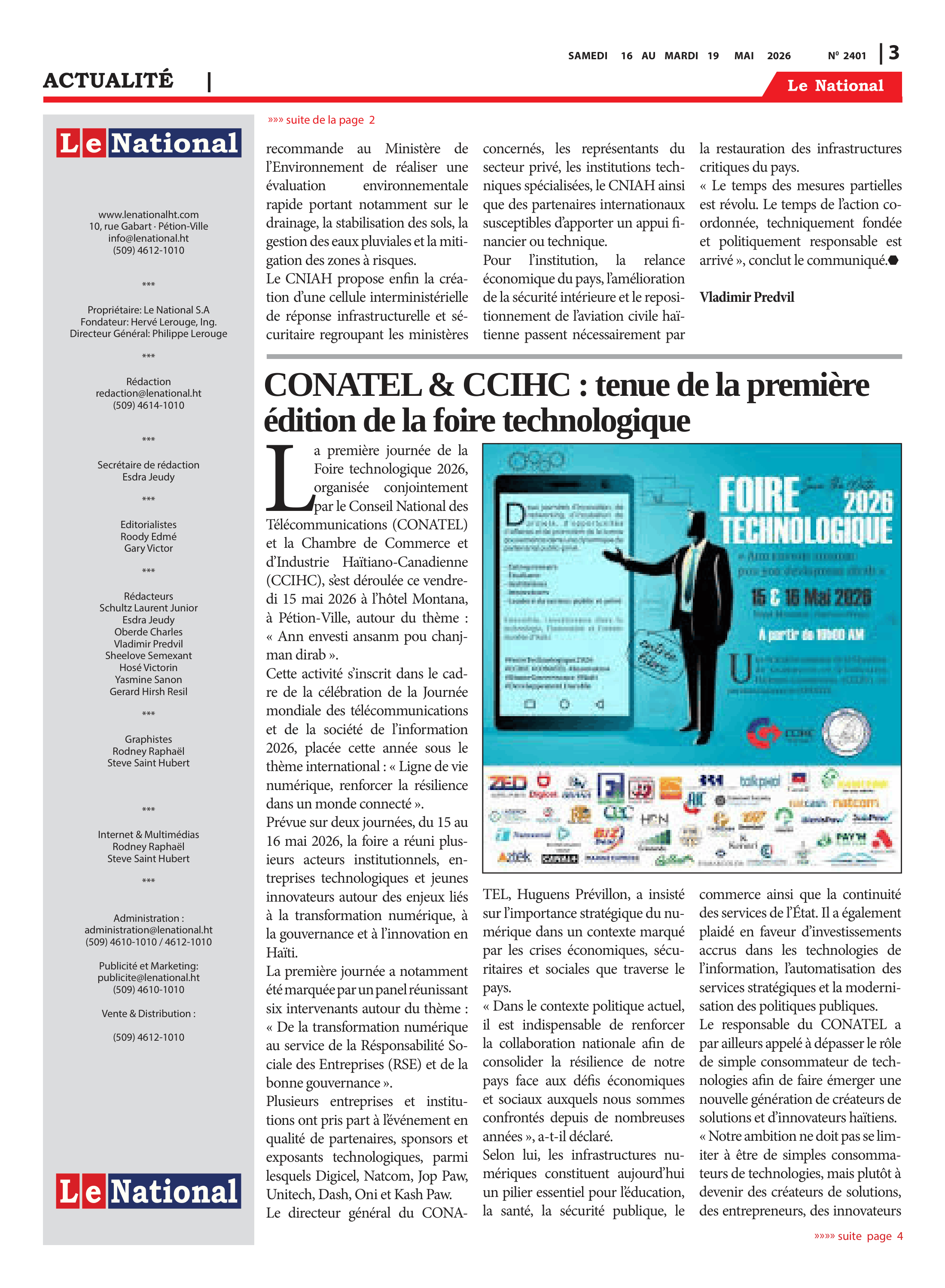 Page 3 de l'édition 2401
